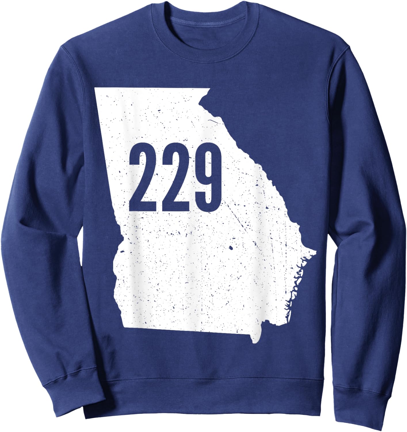 229 Georgia Area Code Outline State Southern Pride Sweatshirt - Sweatshirt | Navy