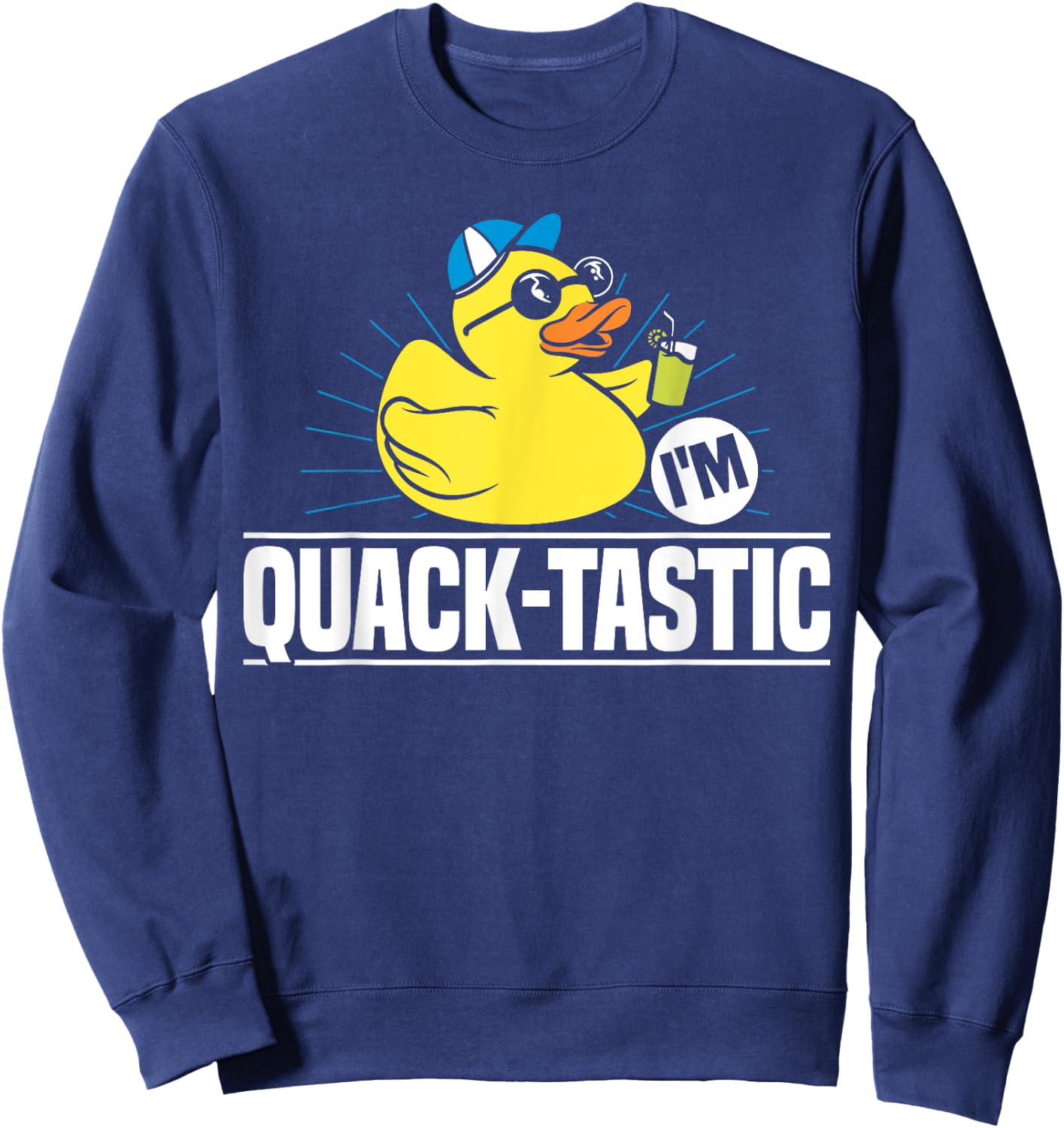 Im Quack-Tastic Rubber Duck Bath Duck Sweatshirt - Sweatshirt | Navy