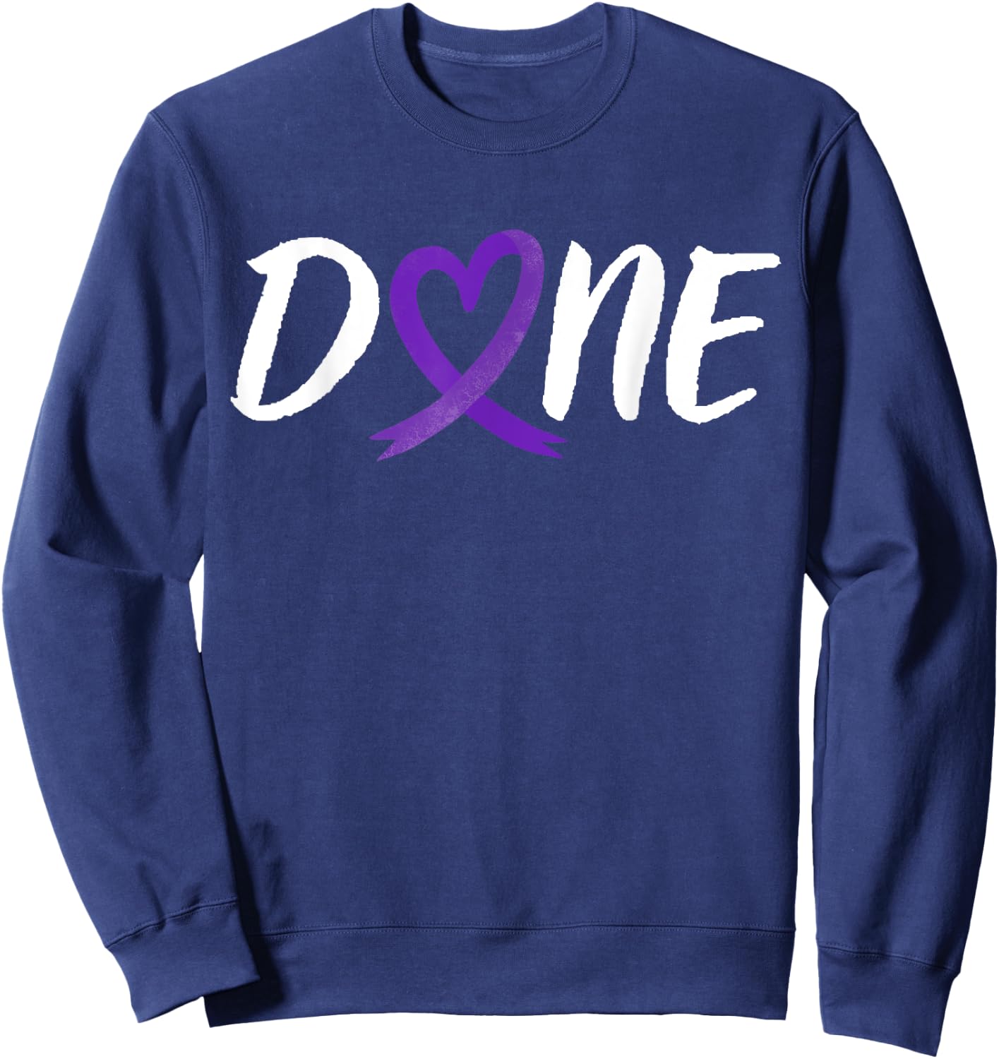 Done Last Day Of Radiation Chemo Leiomyosarcoma Cancer Heart Sweatshirt - Sweatshirt | Navy