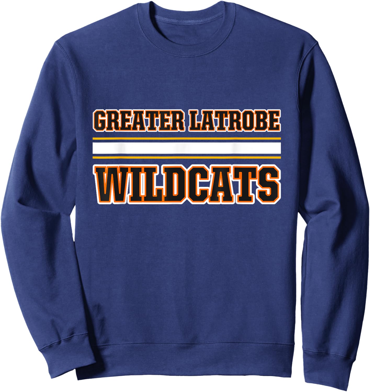 Greater Latrobe Wildcats Horizontal Stripes Sweatshirt - Sweatshirt | Navy
