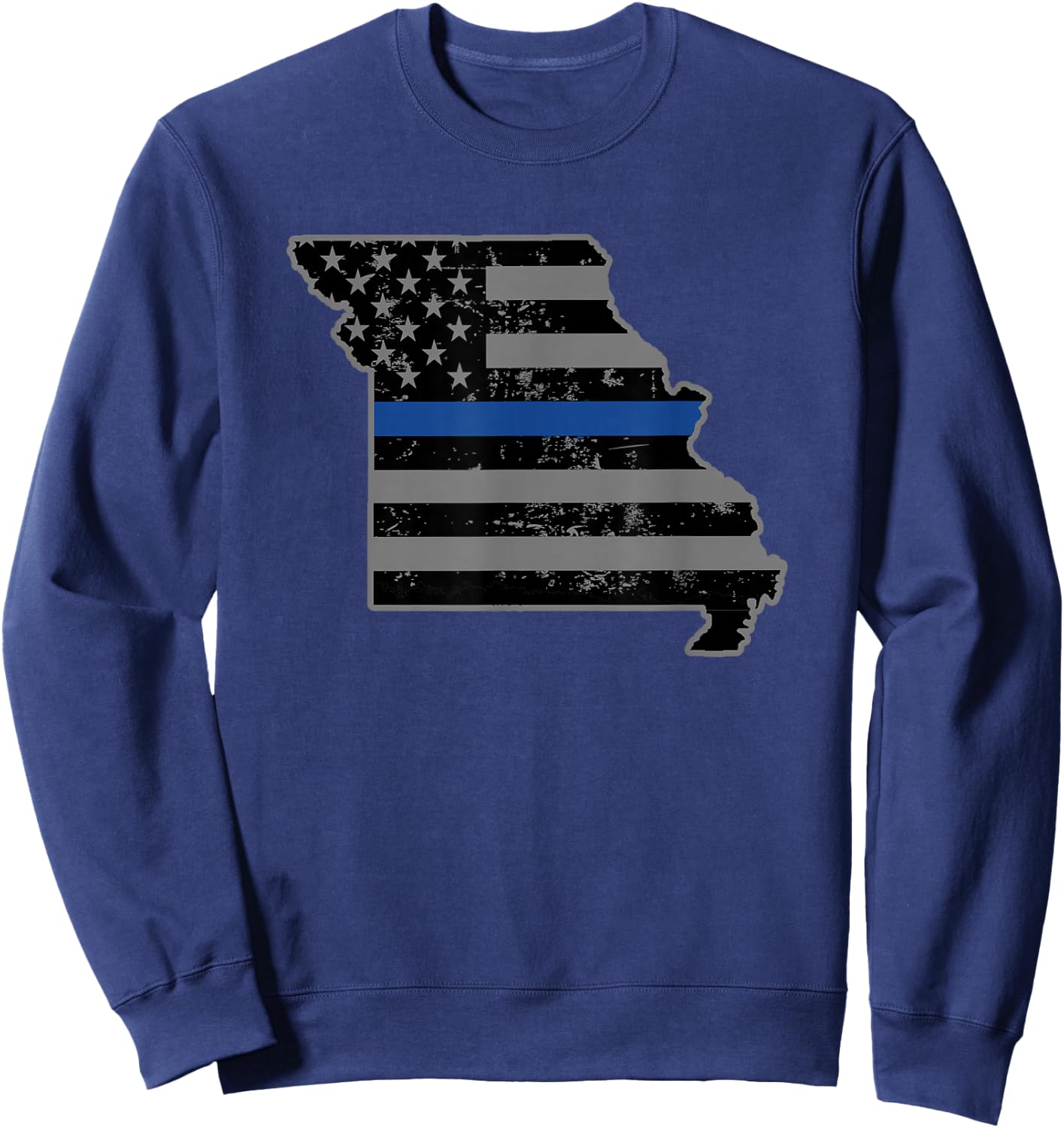 Missouri State Highway Patrol Shirt Thin Blue Line Flag Shir Sweatshirt - Sweatshirt | Navy