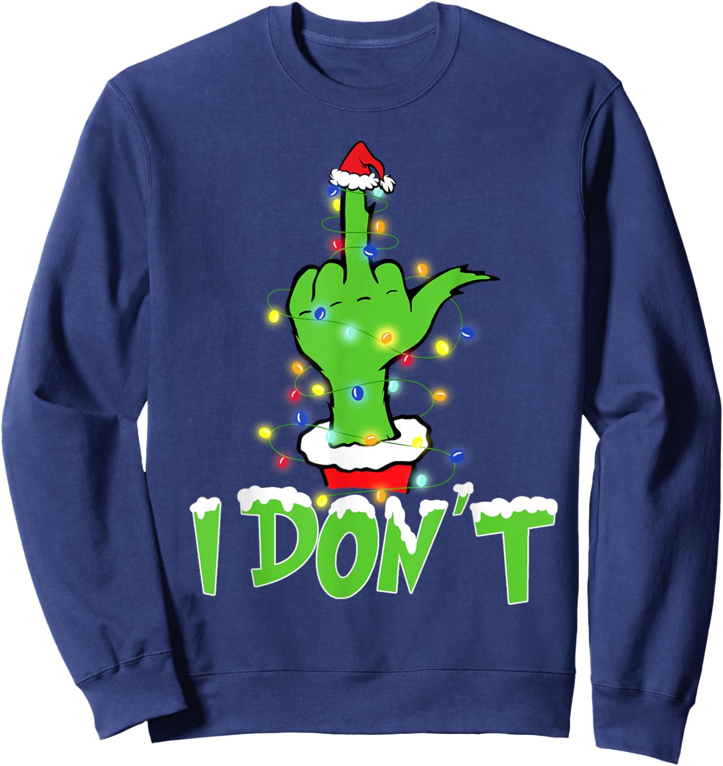 I Love Matching Christmas Shirts I Don't Xmas Lights Couples Sweatshirt - Sweatshirt | Navy