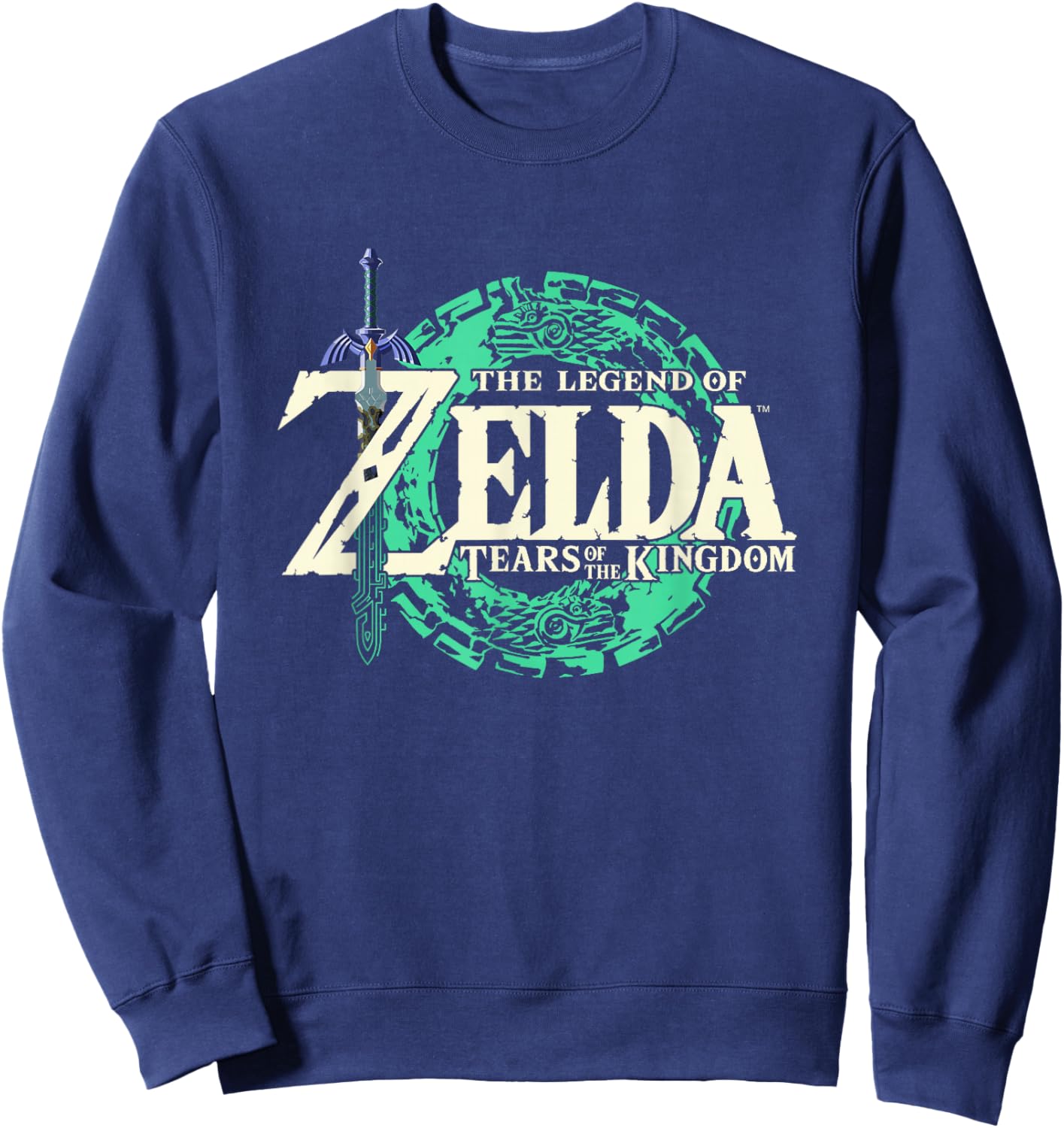 The Legend of Zelda Tears of the Kingdom Hyrule Front & Back Sweatshirt - Sweatshirt | Navy