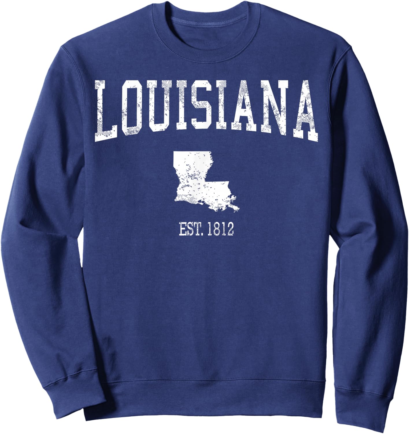 Louisiana Vintage Sports Design LA Sweatshirt - Sweatshirt | Navy