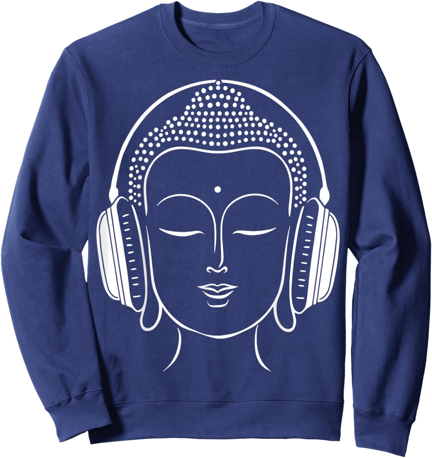 Buddha Headphones Zen Music Meditation Sweatshirt - Sweatshirt | Navy
