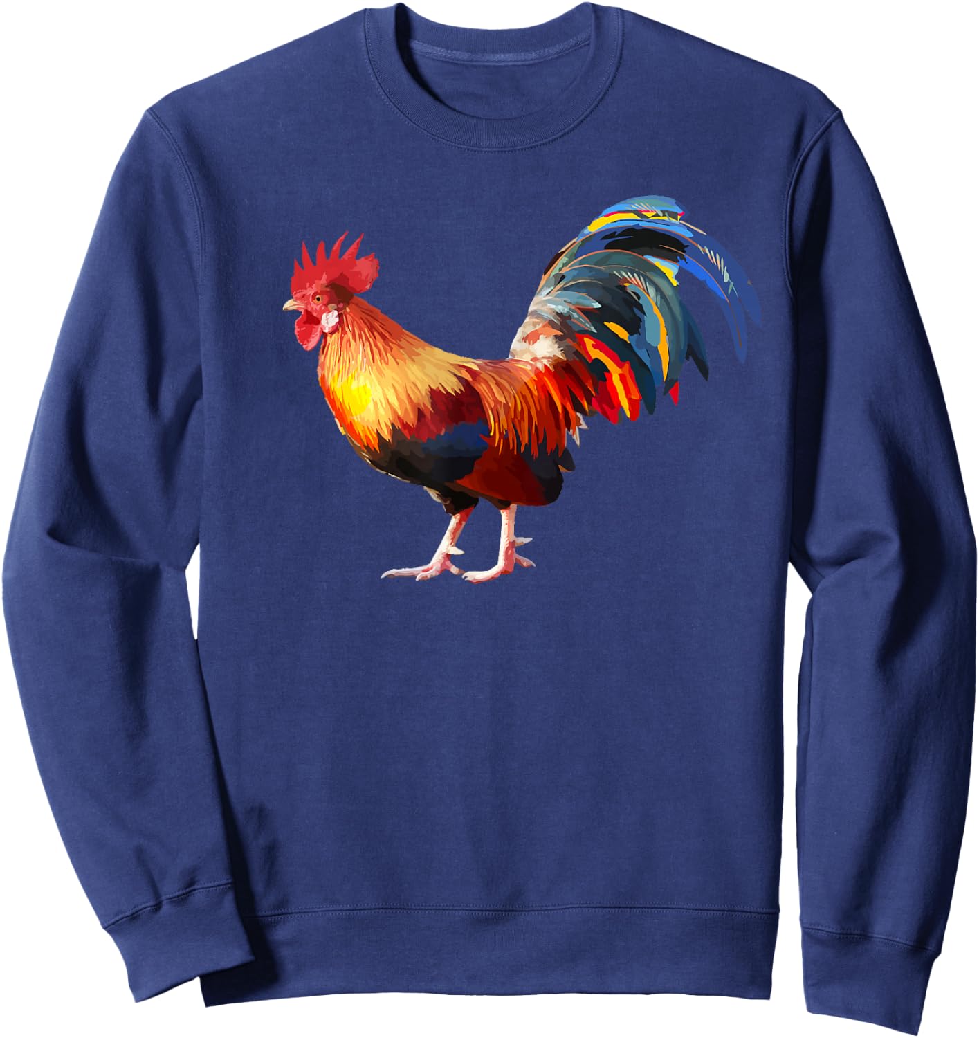 Rooster Country Decor Chicken Gallo Gifts Rooster Sweatshirt - Sweatshirt | Navy