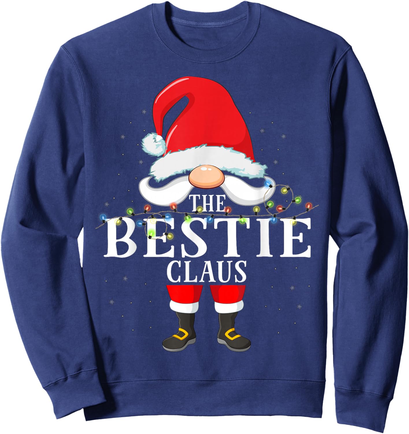 99 Gifts Santa Claus Matching Family Pajama Adult Christmas Novelty Black Small Sweatshirt - Sweatshirt | Navy