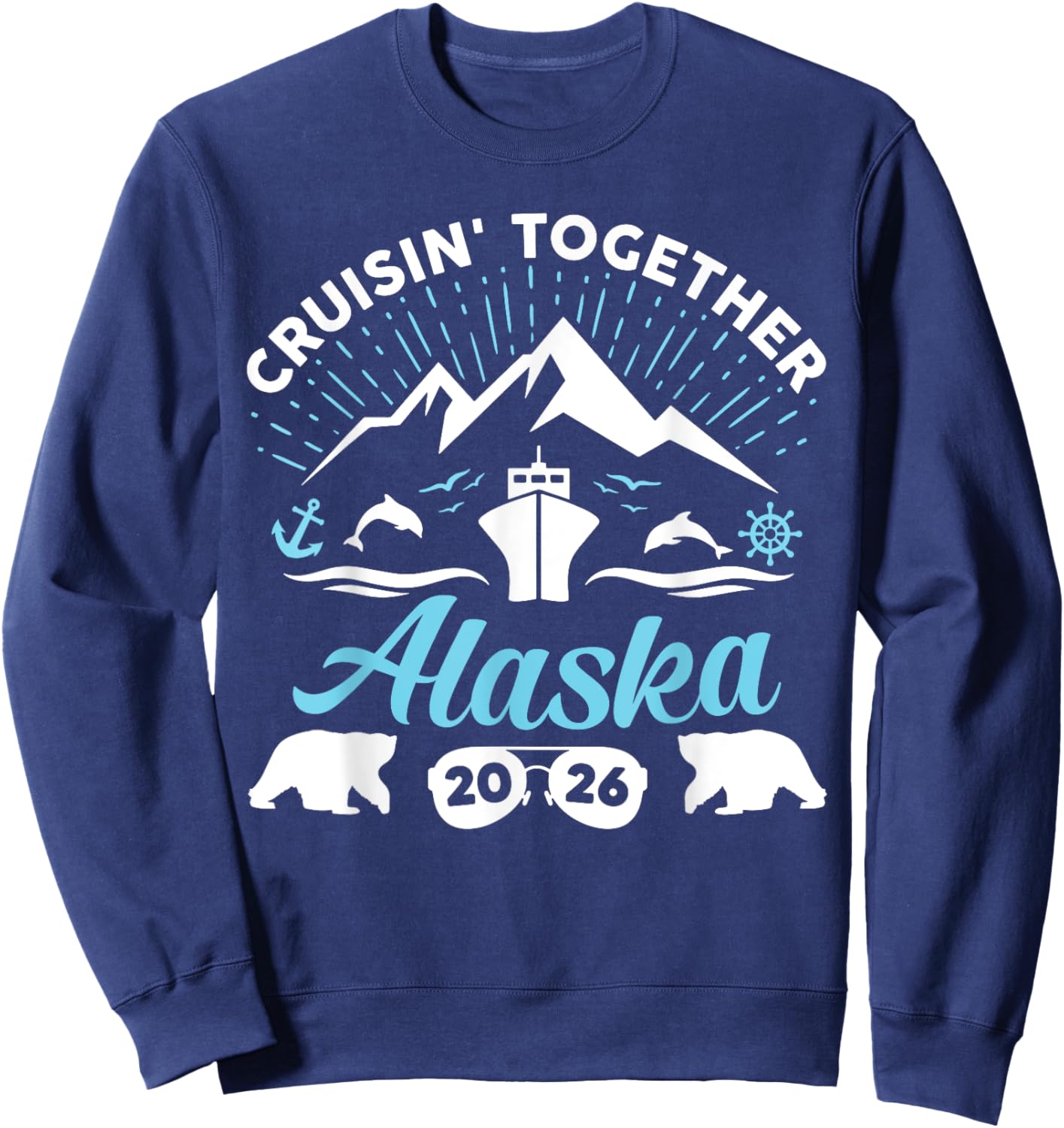 Alaska Cruise 2026 Family Summer Vacation Travel Matching Sweatshirt - Sweatshirt | Navy
