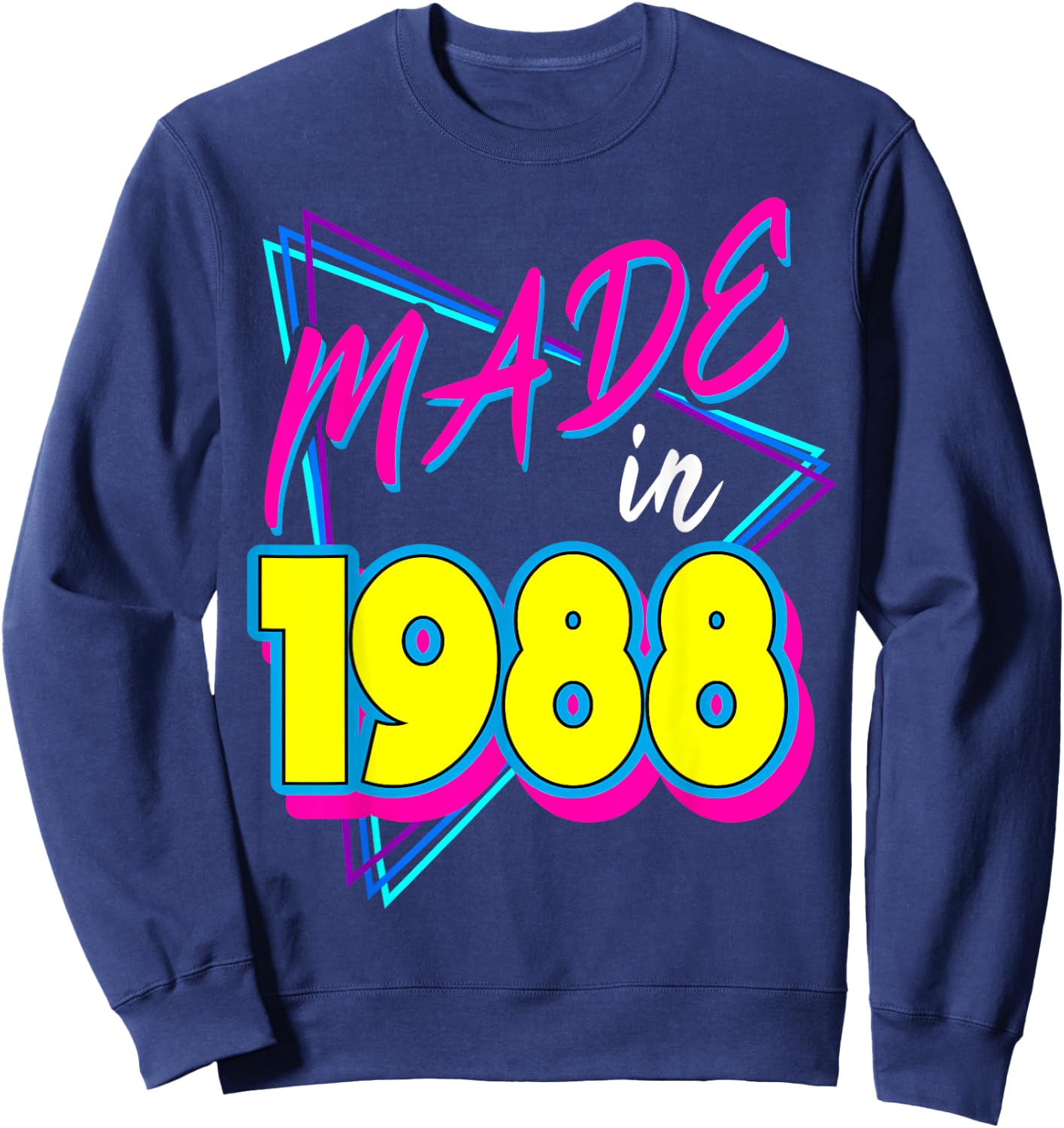 Made in 1988 33rd Birthday Retro 33 Years Old 80s Vintage Sweatshirt - Sweatshirt | Navy