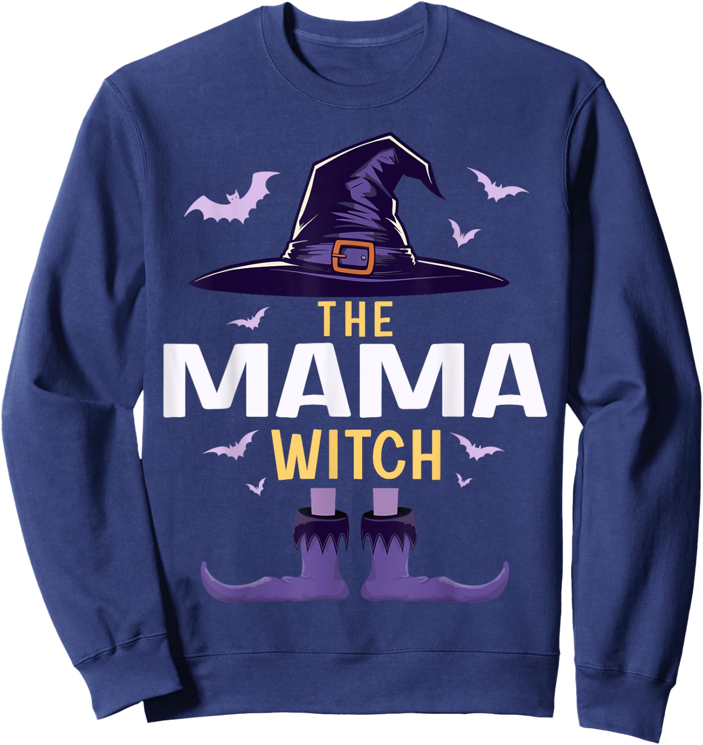 Mama Halloween Witch Group Matching Costume Sweatshirt - Sweatshirt | Navy