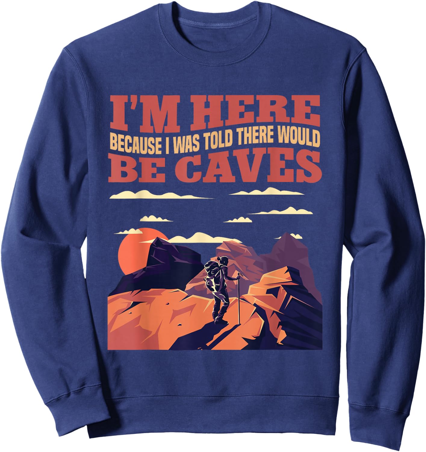 Retro Spelunking Caving Sweatshirt - Sweatshirt | Navy