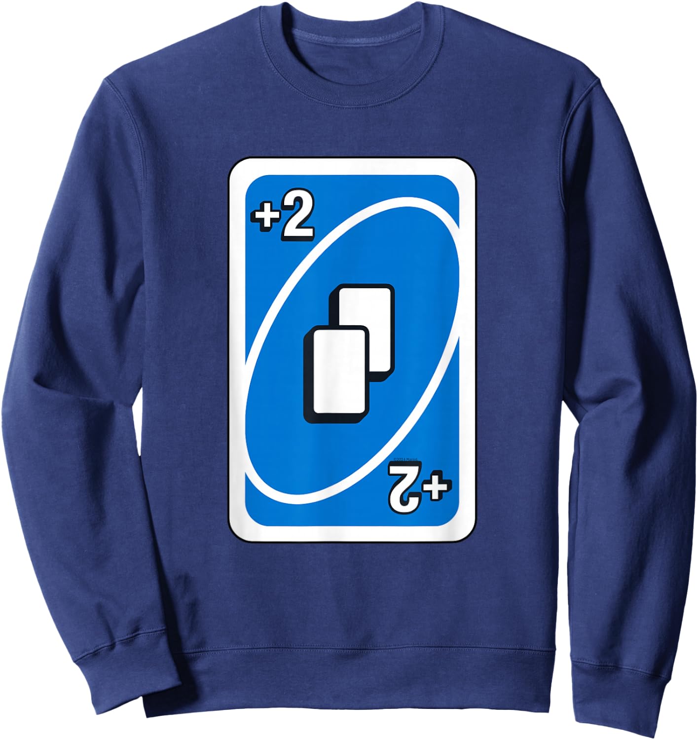 UNO - Blue Draw Two Card Sweatshirt - Sweatshirt | Navy