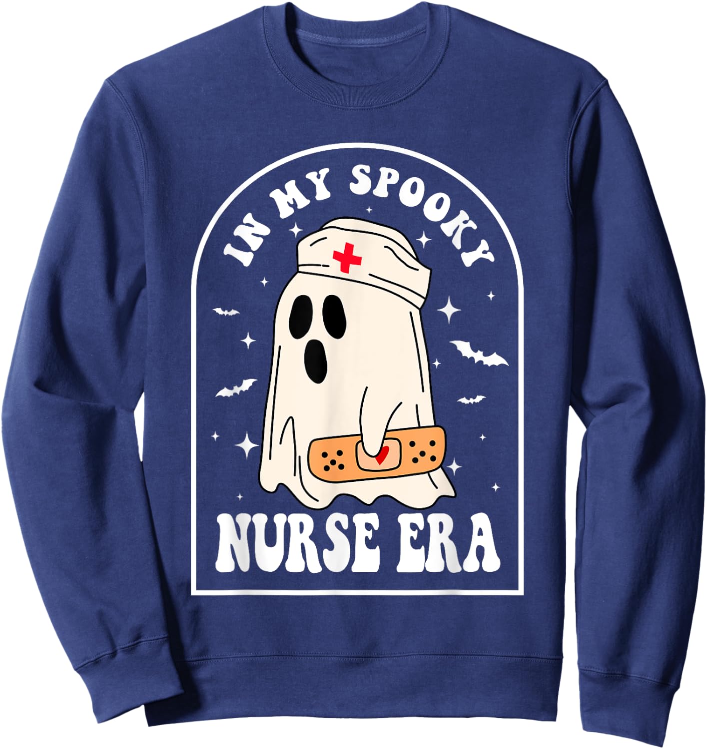 In My Spooky Nurse Era Ghost Vintage Halloween Outfits Sweatshirt - Sweatshirt | Navy