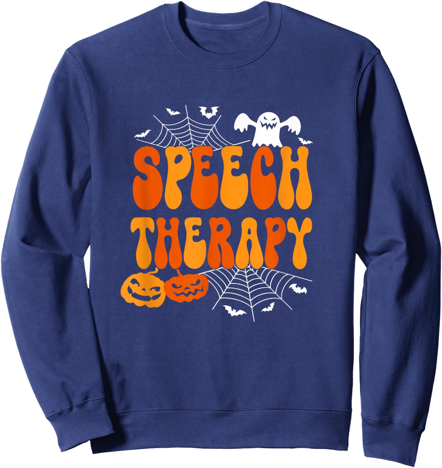 Speech Therapy Speech Therapist Speech Pathology Halloween Sweatshirt - Sweatshirt | Navy