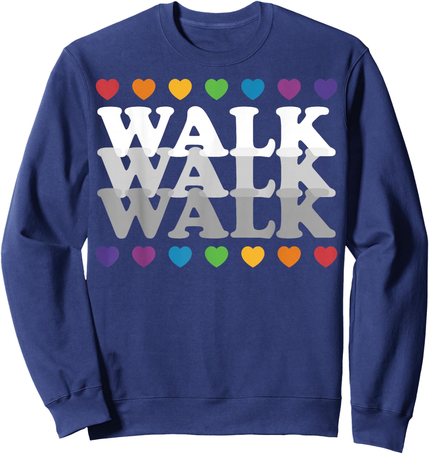 Heart Walk Indoor Walking Outdoor Walk At Home Pounds Off Sweatshirt - Sweatshirt | Navy