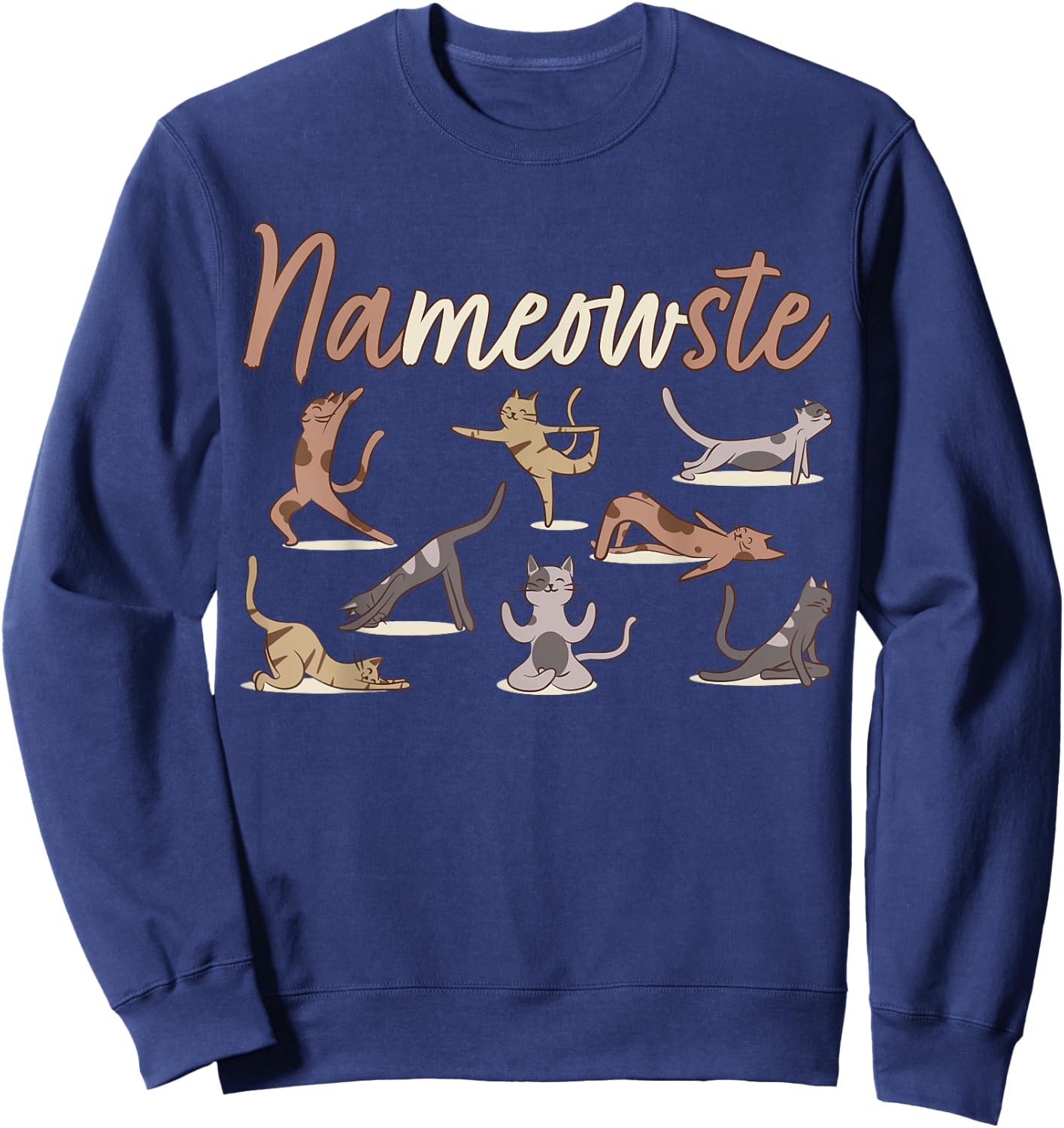 Yoga Cat Doing Yoga Kitten Owner - Yoga Sweatshirt - Sweatshirt | Navy