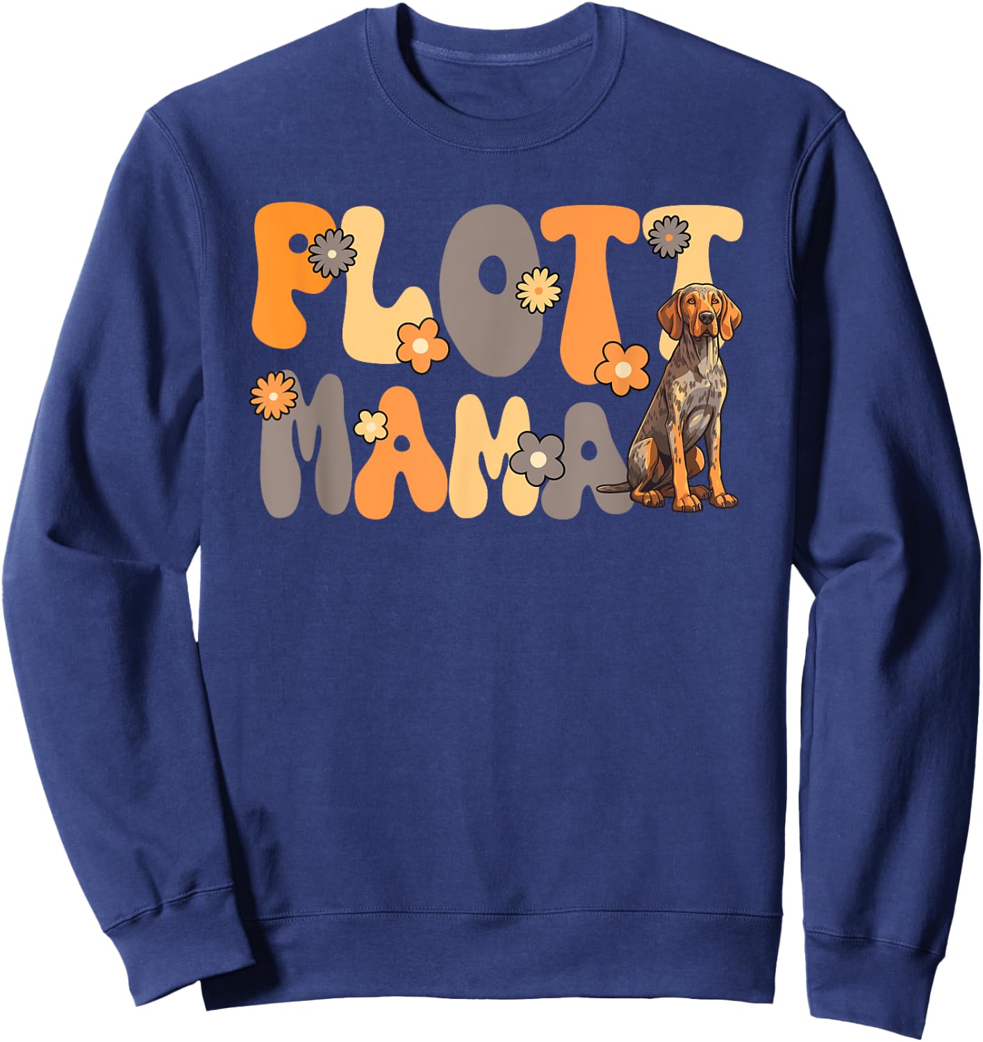 Plott Hound Groovy World's Best Plott Mama Sweatshirt - Sweatshirt | Navy
