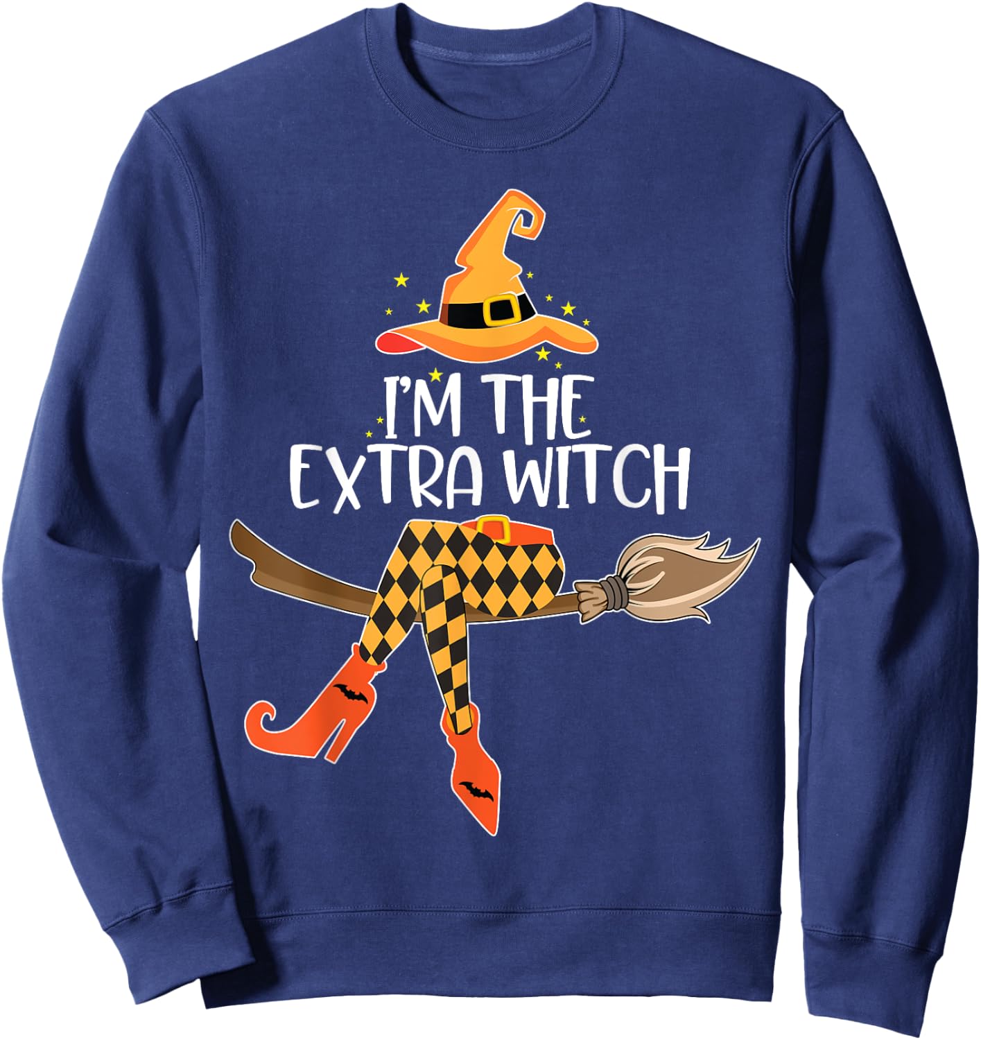 Im the Extra Witch Halloween Matching Group Costume Sweatshirt - Sweatshirt | Navy