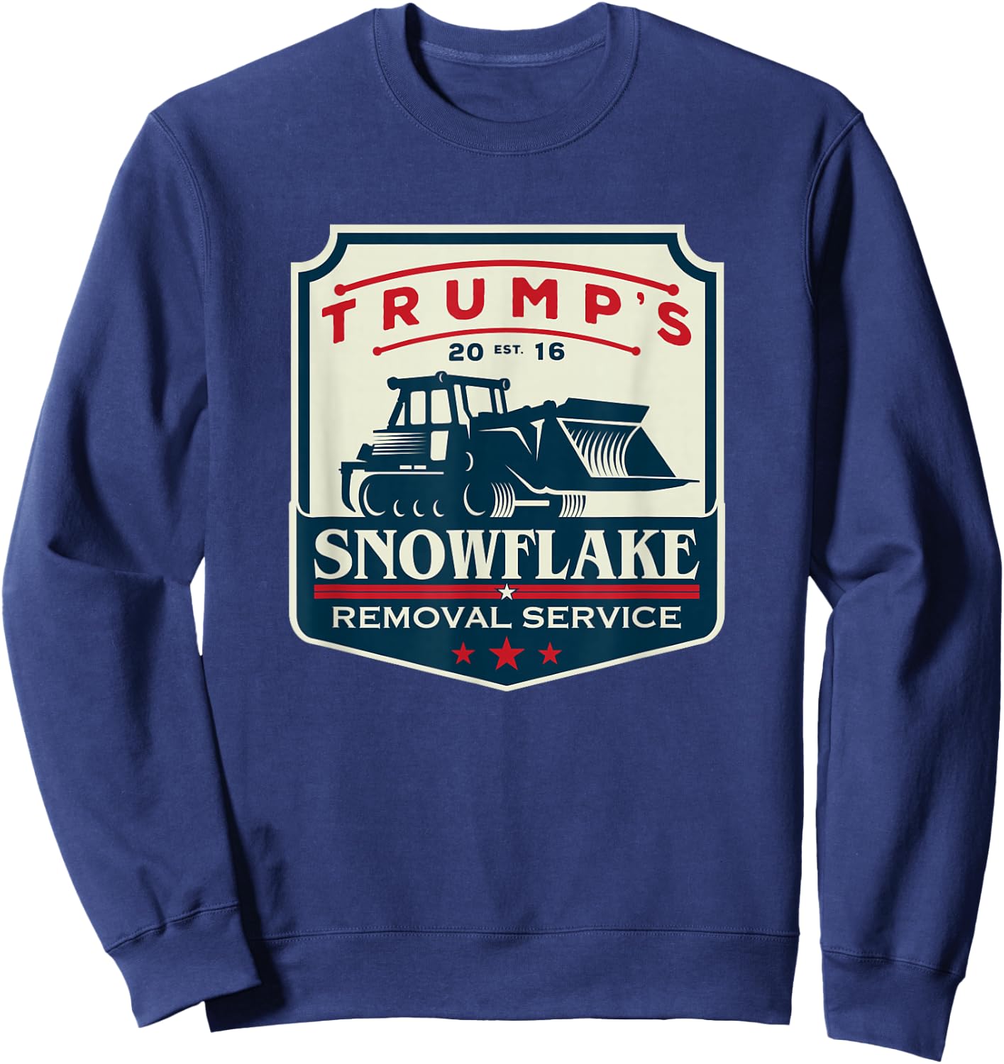 Trump's Snowflake Rmoval Service Funny Donald Trump 2024 Sweatshirt - Sweatshirt | Navy