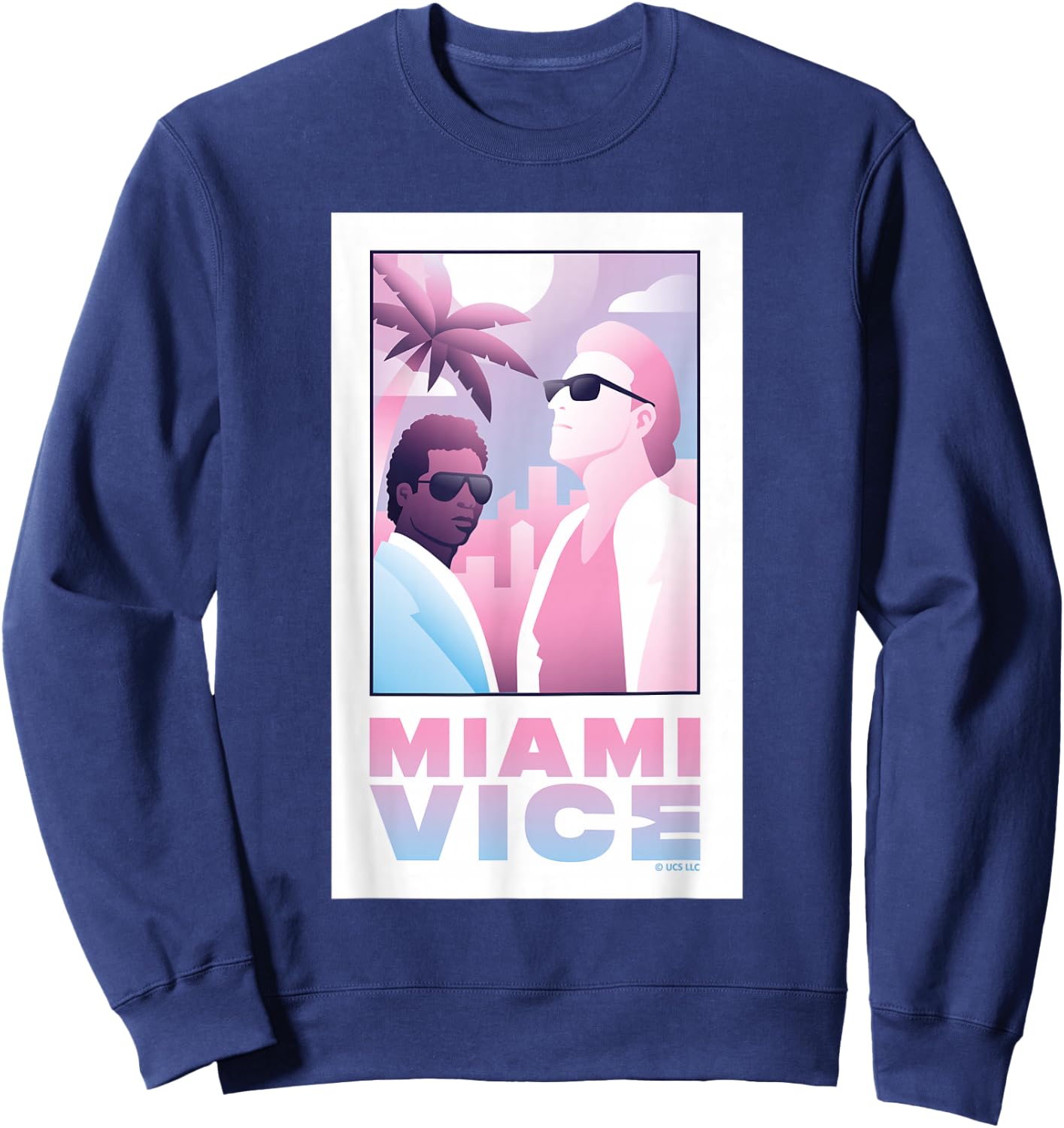 Miami Vice Retro Vibes 80s Pastel Style Sweatshirt - Sweatshirt | Navy