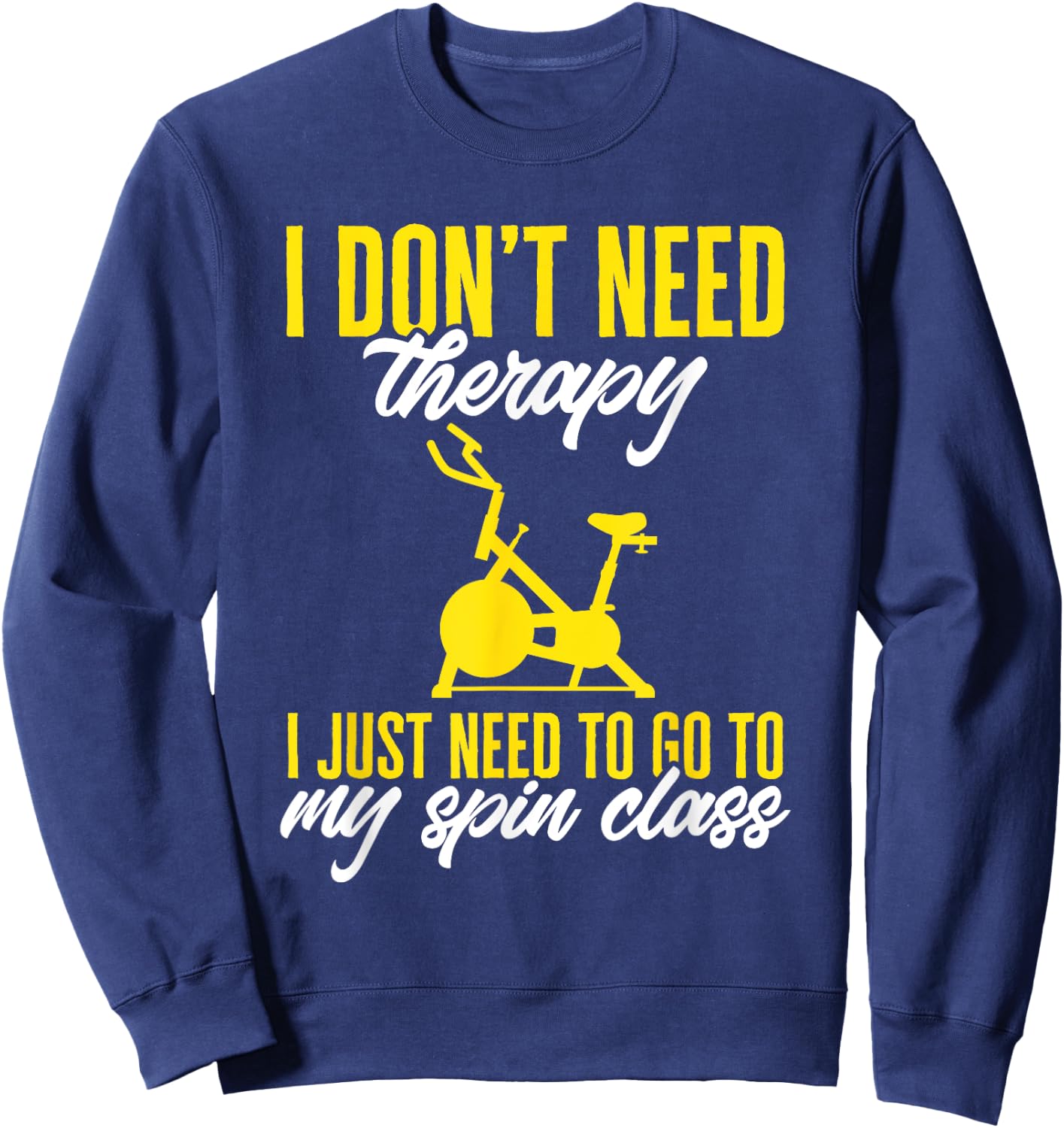 Indoor Cycling Spinning Spin Class Workout Sweatshirt - Sweatshirt | Navy