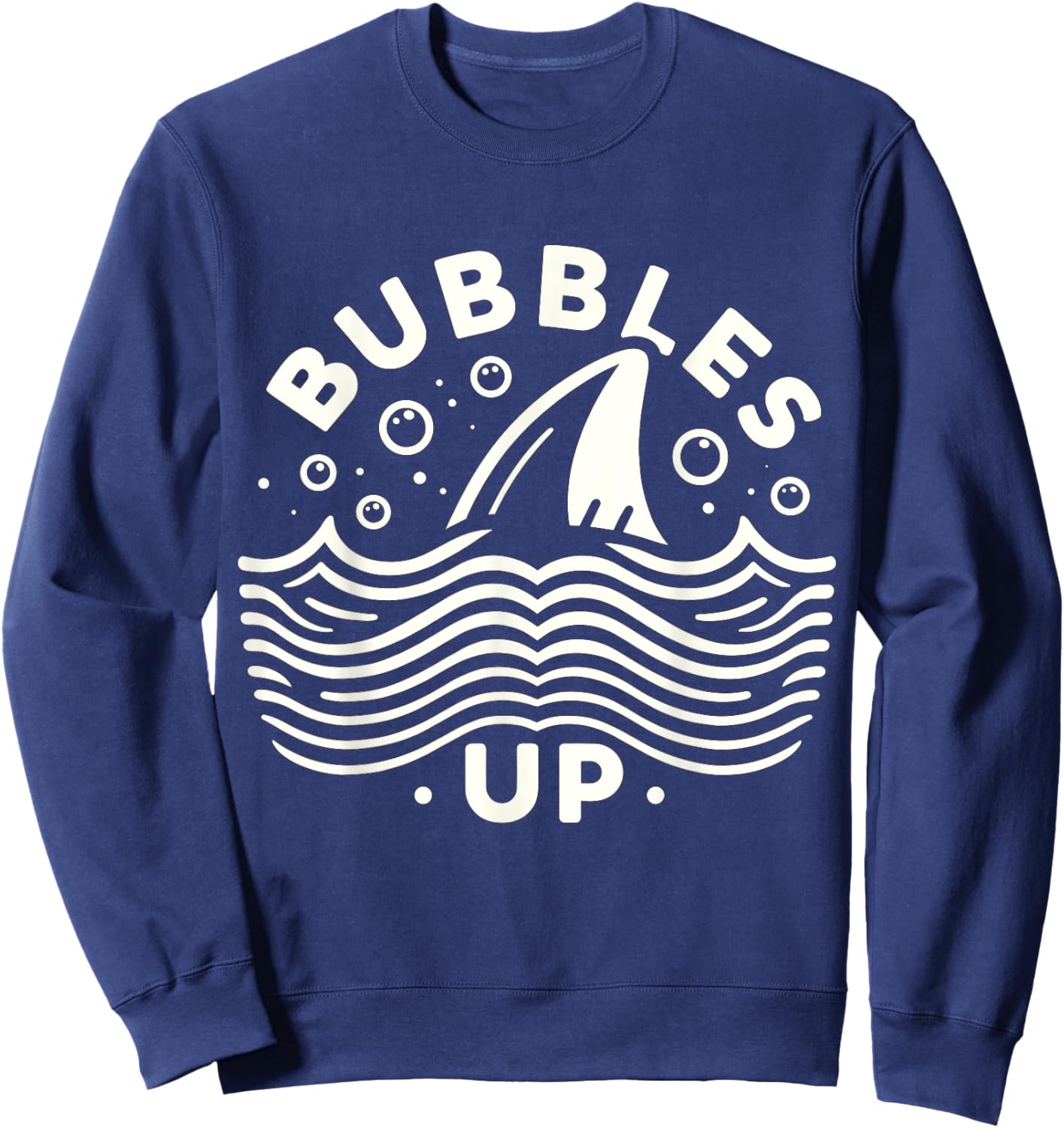 Bubbles Up Shark lover Sweatshirt - Sweatshirt | Navy