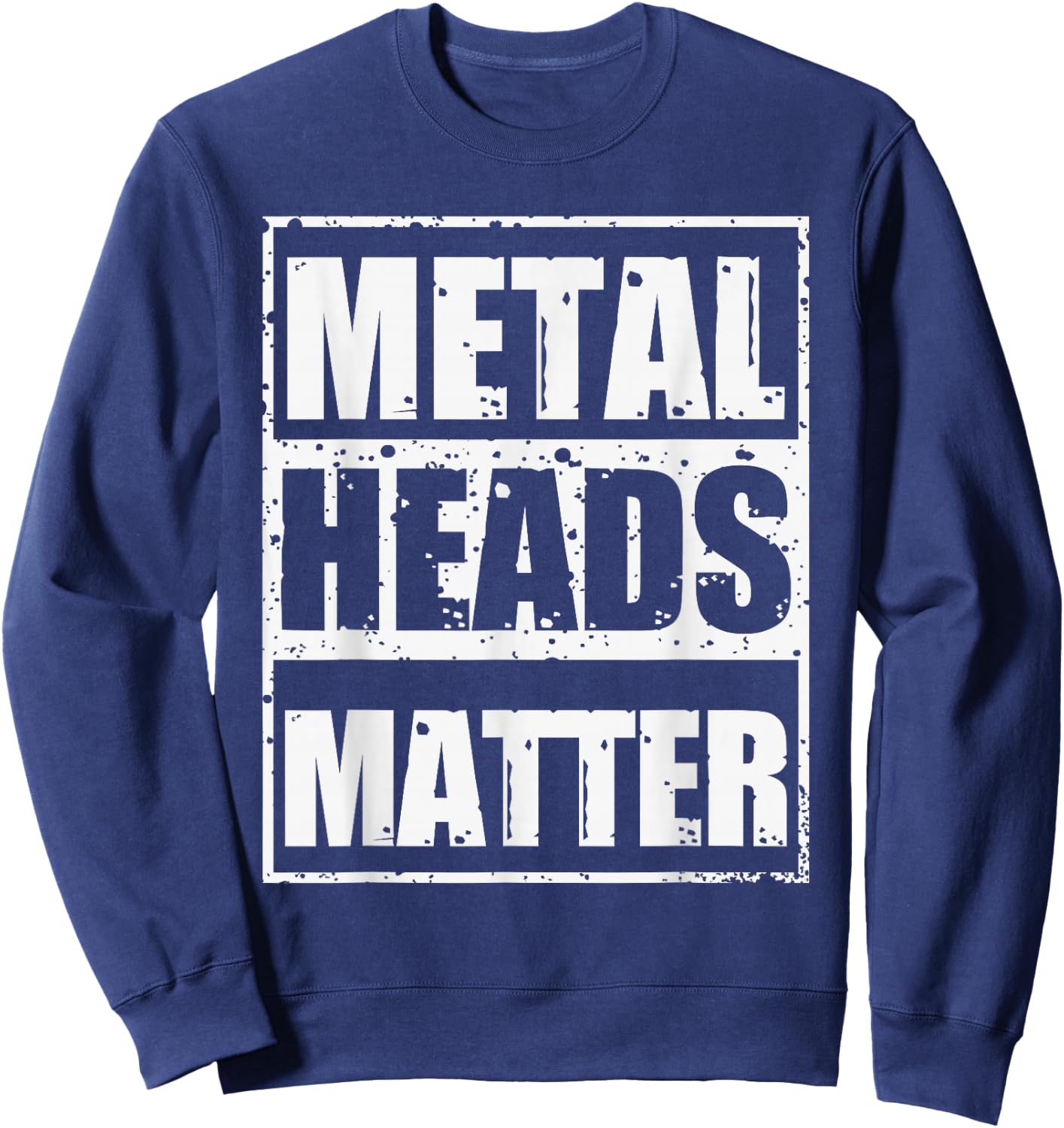 Heavy Metal Music Guitar Chip Fork Music Style Sweatshirt - Sweatshirt | Navy