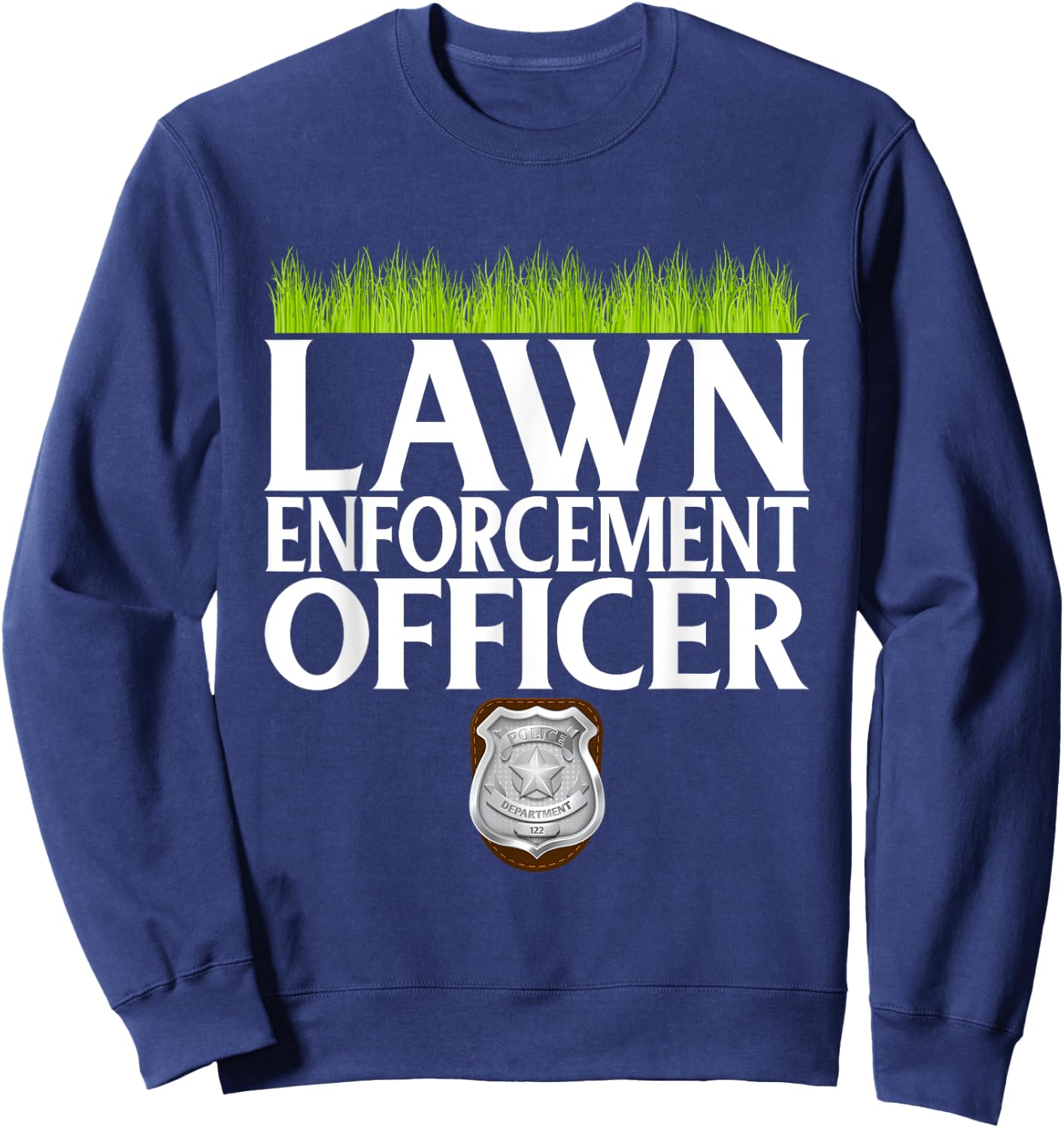 Funny Retro Vintage Lawn Mower Lawn Enforcement Sweatshirt - Sweatshirt | Navy