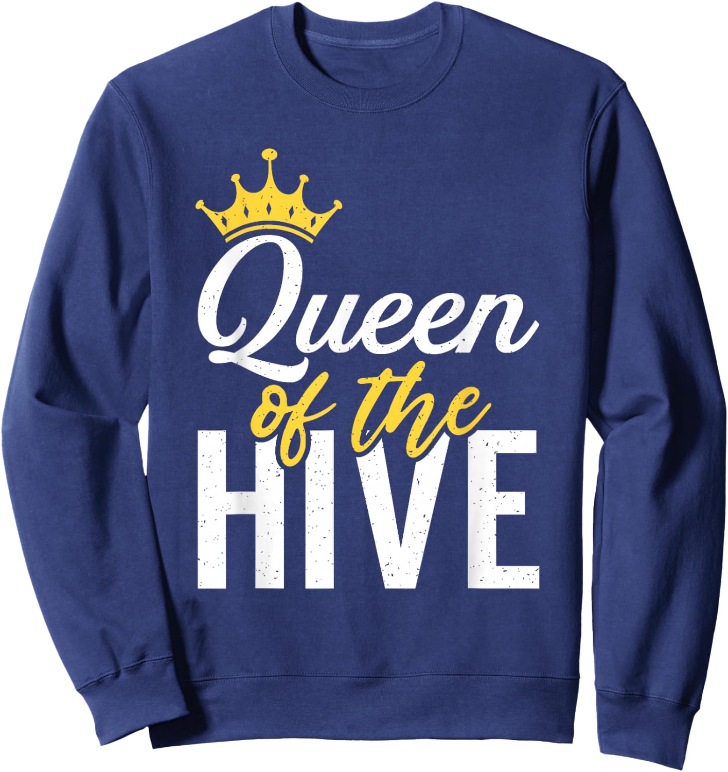 Queen of the Hive Bee Lover Beekeeping Sweatshirt - Sweatshirt | Navy