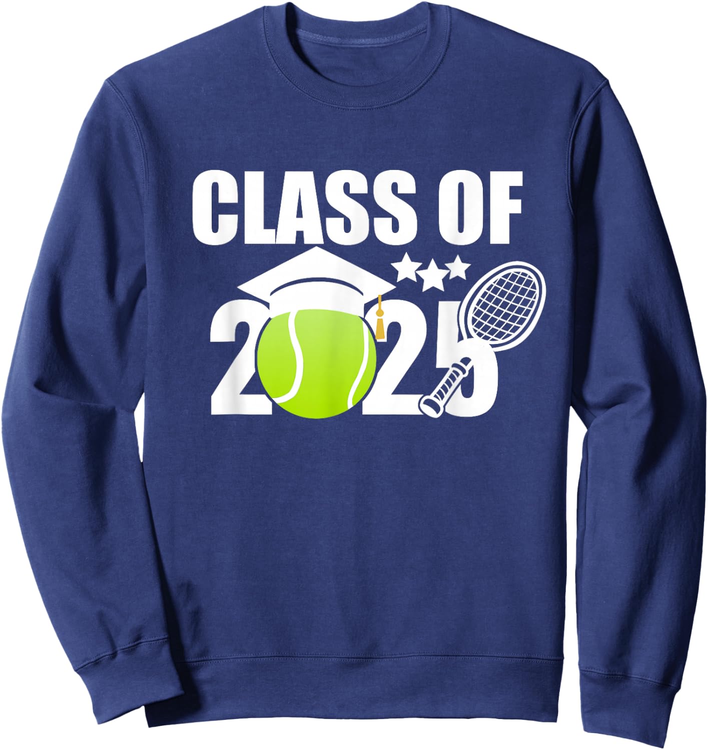 Class of 2025 Graduation Senior Tennis Player Gifts Sweatshirt - Sweatshirt | Navy