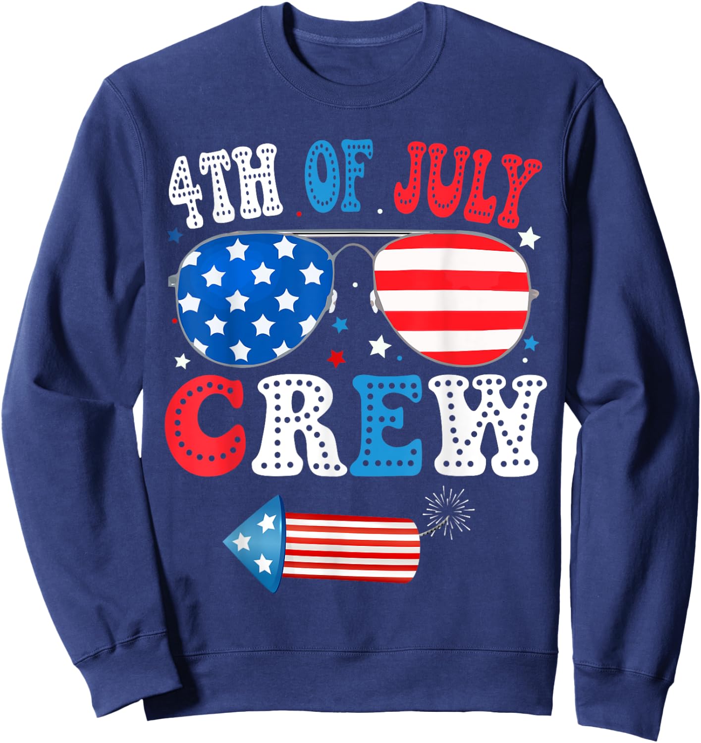 4th of July Crew Matching American Family Independence Day Kids Men Sweatshirt - Sweatshirt | Navy