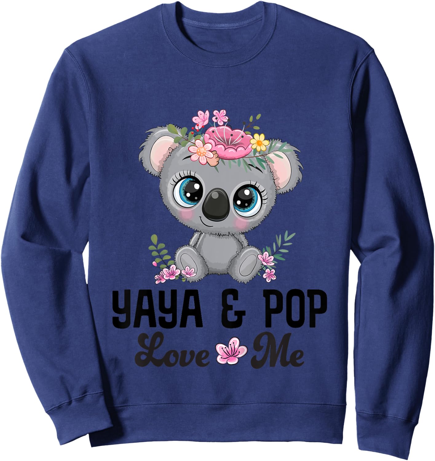 Kids Yaya And Pop Granddaughter Koala Sweatshirt - Sweatshirt | Navy