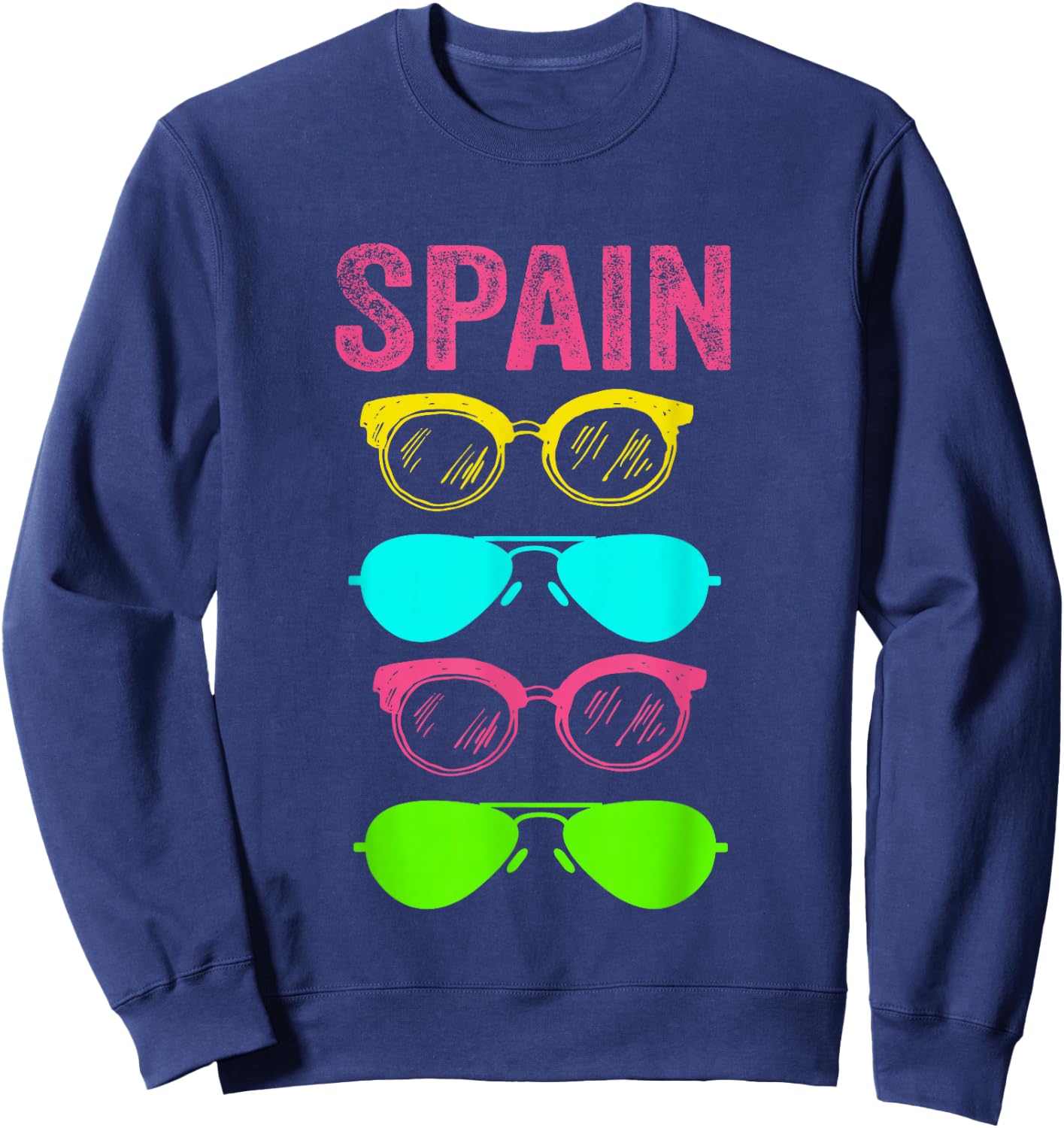 Barcelona Majorca La Palma Ibiza Lanzarote Spain Sweatshirt - Sweatshirt | Navy