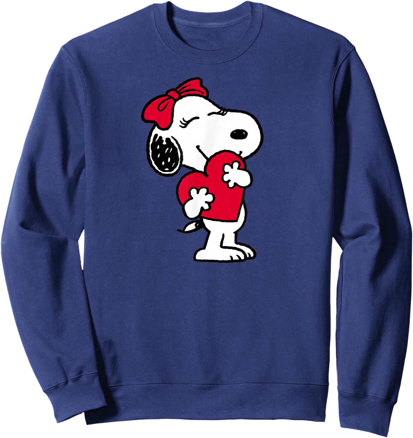 Peanuts Belle Hugging Heart Valentine's Day Sweatshirt - Sweatshirt | Navy