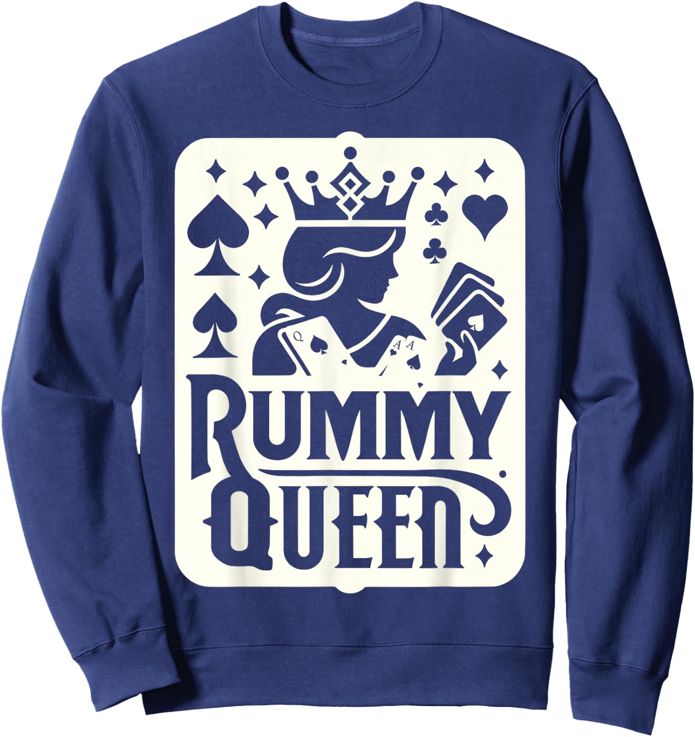 Rummy Queen Card Player Gin Rummy Sweatshirt - Sweatshirt | Navy