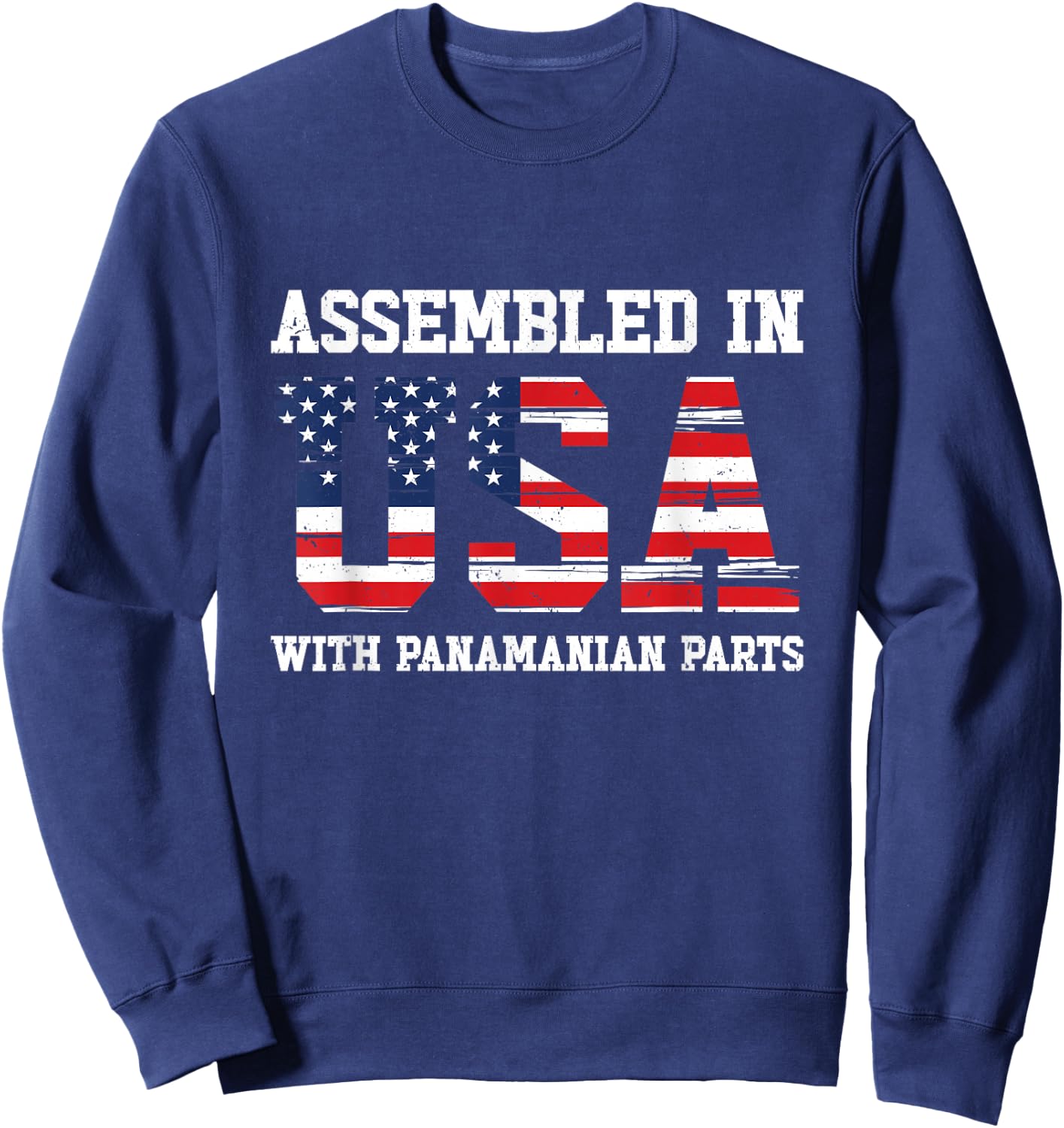 Panamanian American Patriot USA Grown Panama US Flag Sweatshirt - Sweatshirt | Navy