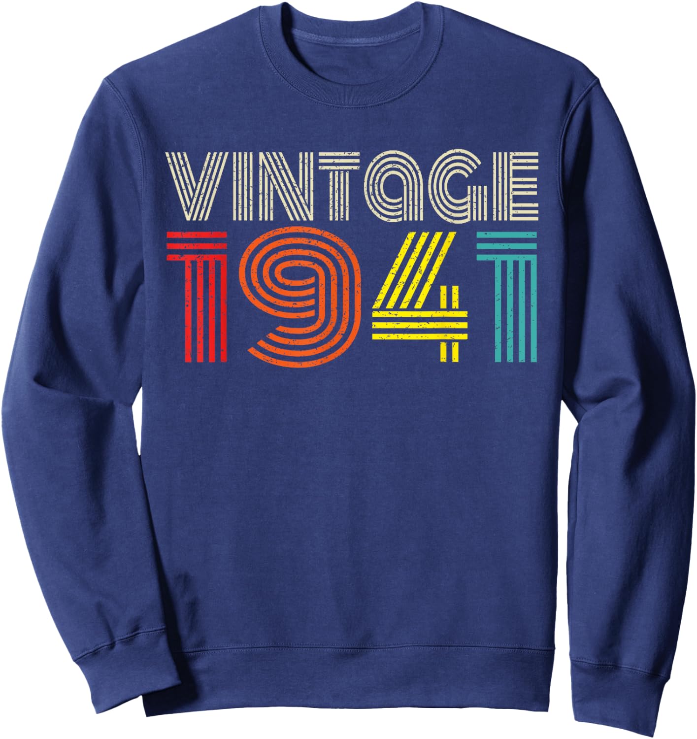 Vintage 1941 Classic 1941 Men Women Vintage Year Birthday Sweatshirt - Sweatshirt | Navy