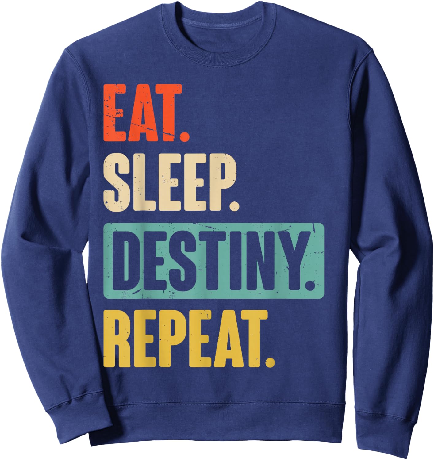 Eat Sleep Destiny Repeat Funny Video Games Gaming Gift Sweatshirt - Sweatshirt | Navy