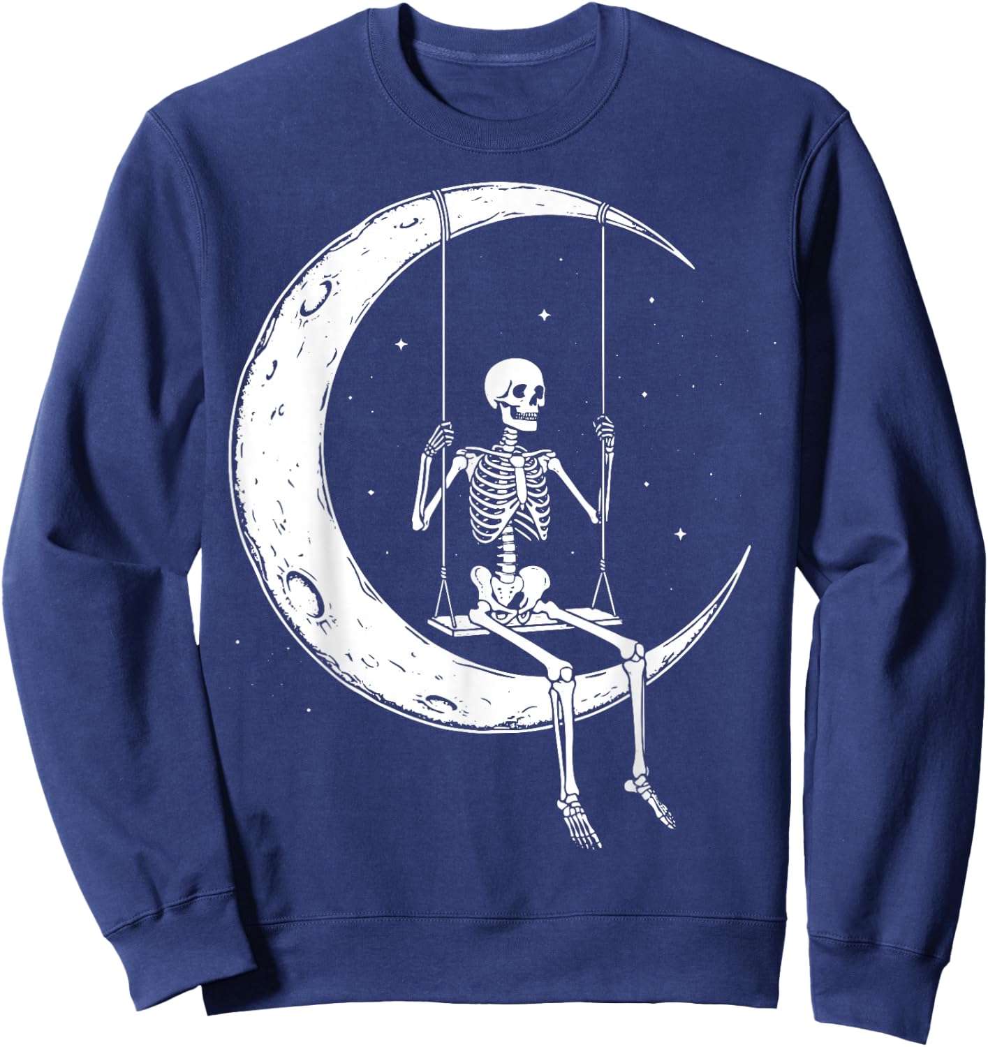 Skeleton Moon Swing Sweatshirt - Sweatshirt | Navy