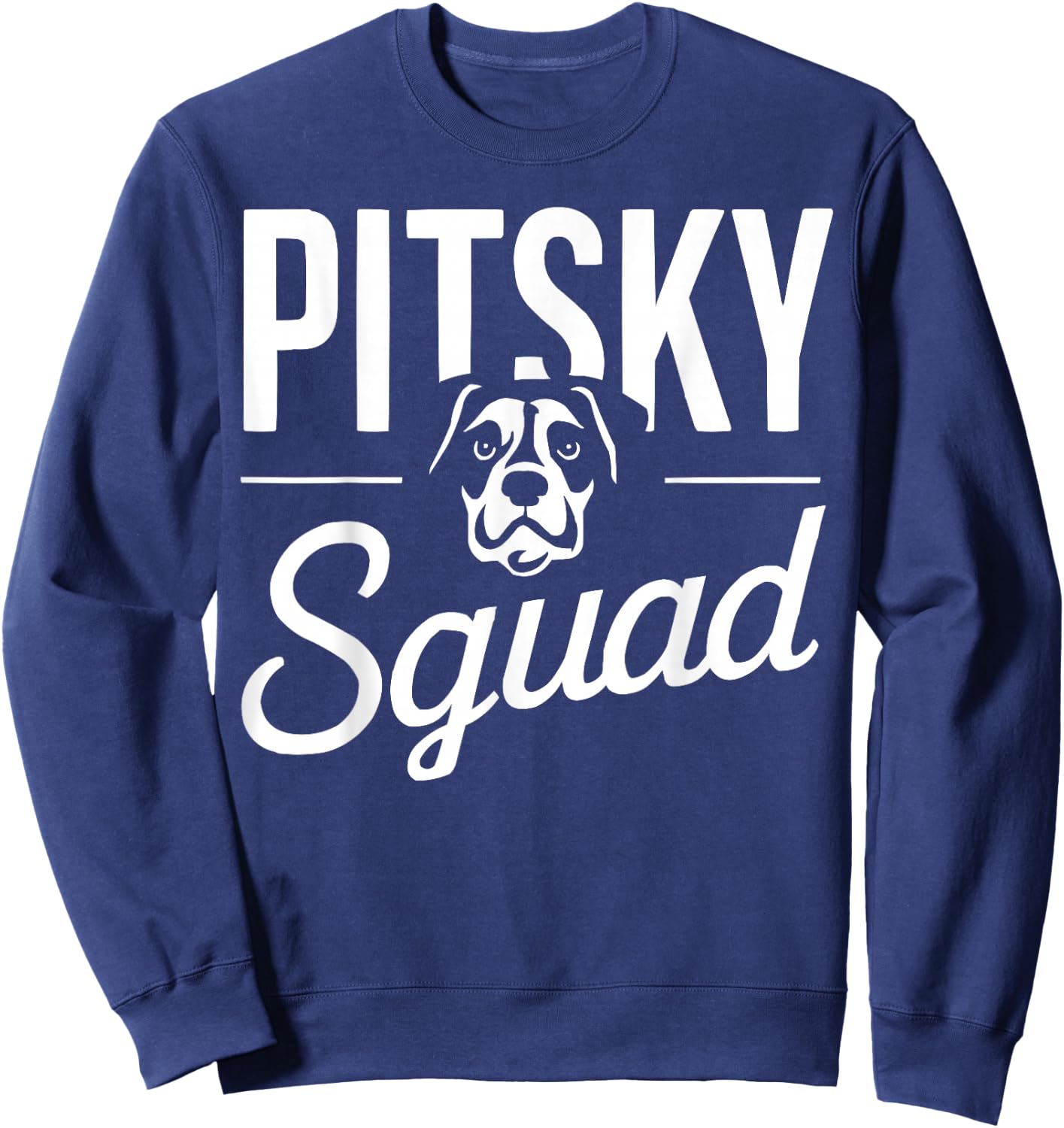 Pitsky Owner Dog Lover Puppy Pit Bull Siberian Husky Sweatshirt - Sweatshirt | Navy