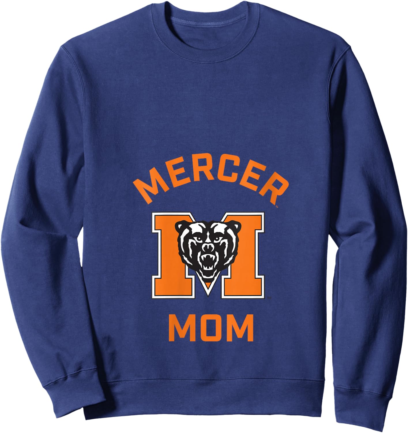 Mercer University Bears Arched Mom V-Neck Sweatshirt - Sweatshirt | Navy