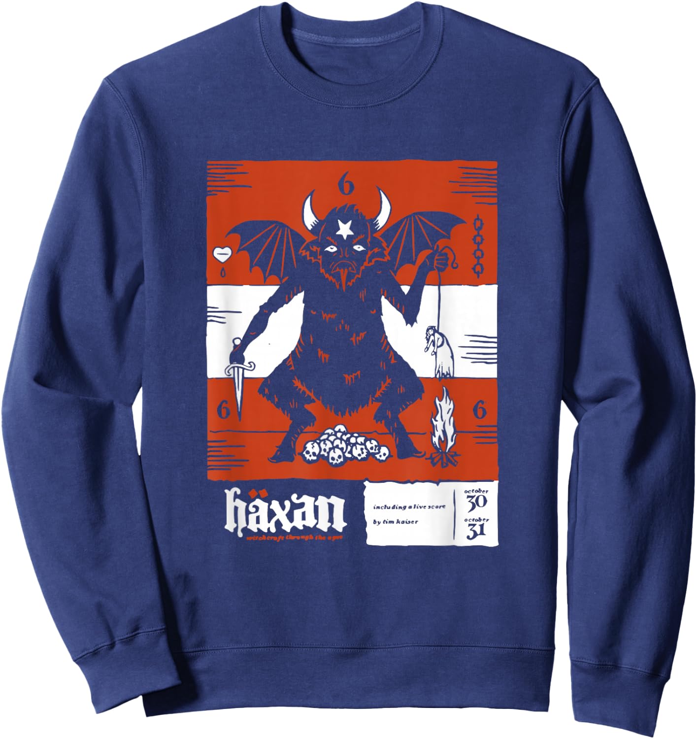Häxan (1922) Movie Poster Devil Satan Sabbath Silent Film Sweatshirt - Sweatshirt | Navy