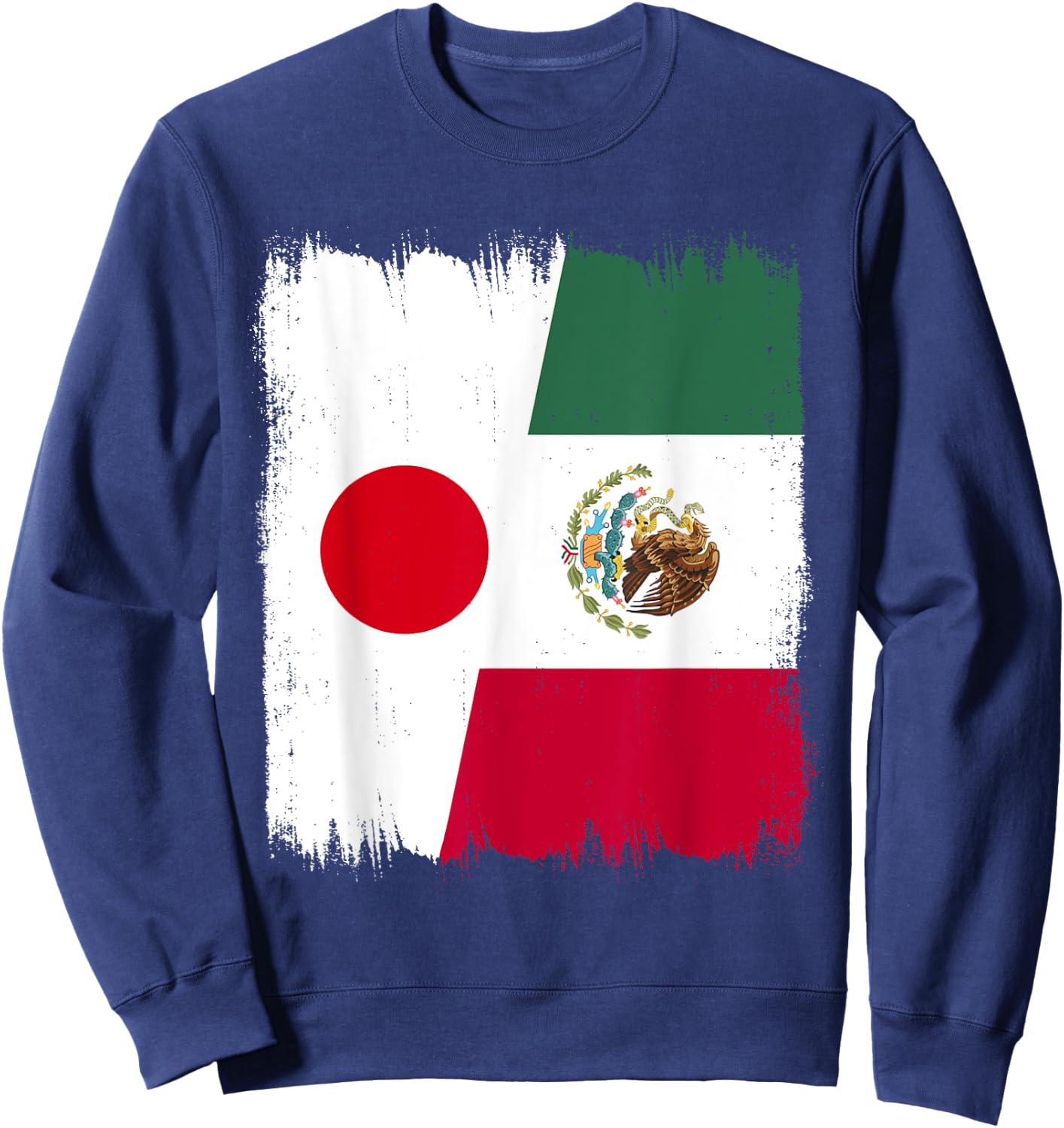 Japan Mexico Flag Japanese Mexican Roots Sweatshirt - Sweatshirt | Navy