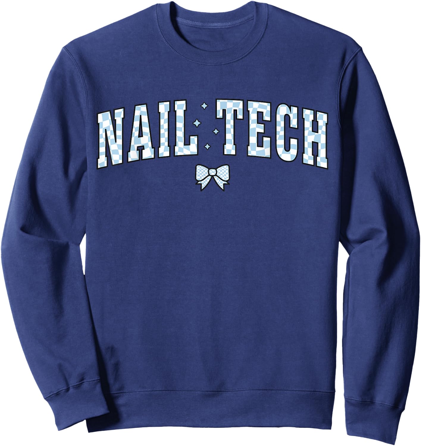 Nail Tech Manicurist Artist Coquette Bow Esthetician Salon Sweatshirt - Sweatshirt | Navy