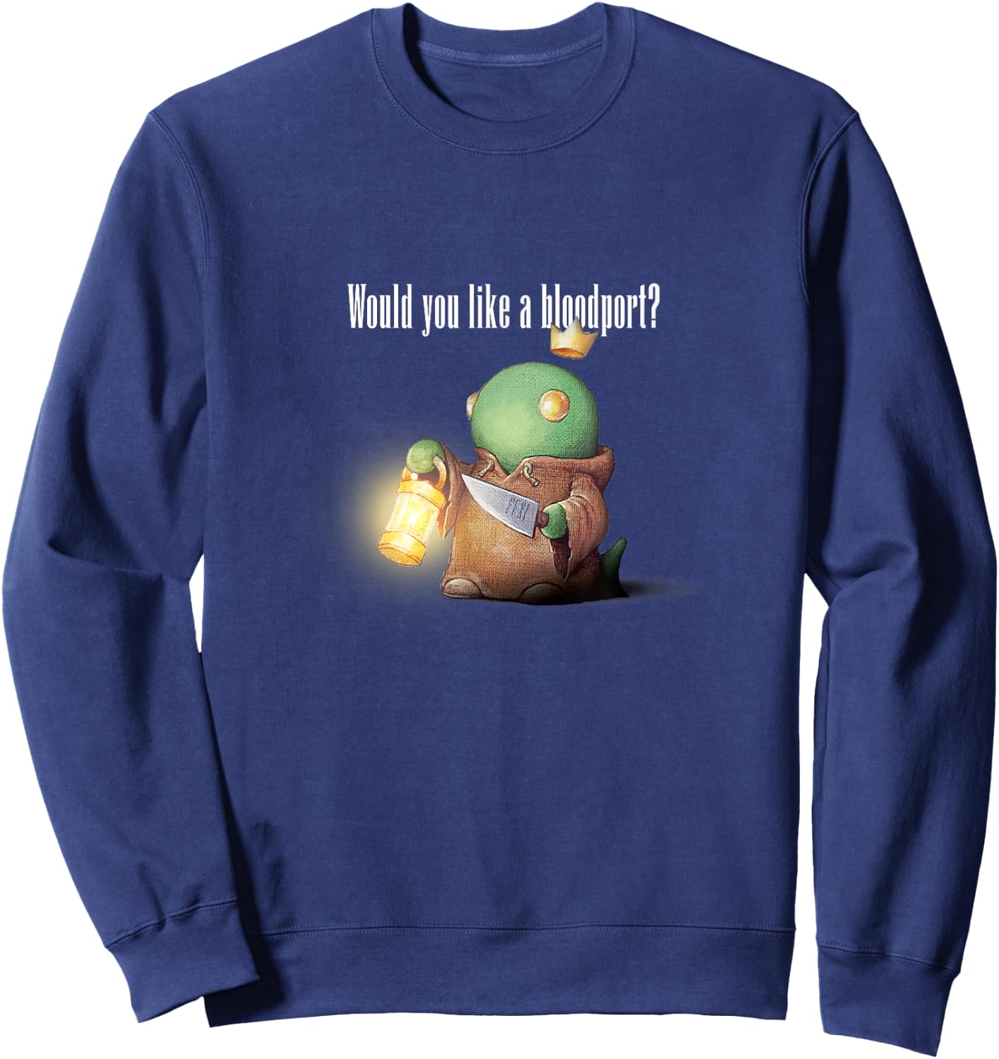 FFXI FF11 MMORPG Would you like a bloodport? Sweatshirt - Sweatshirt | Navy
