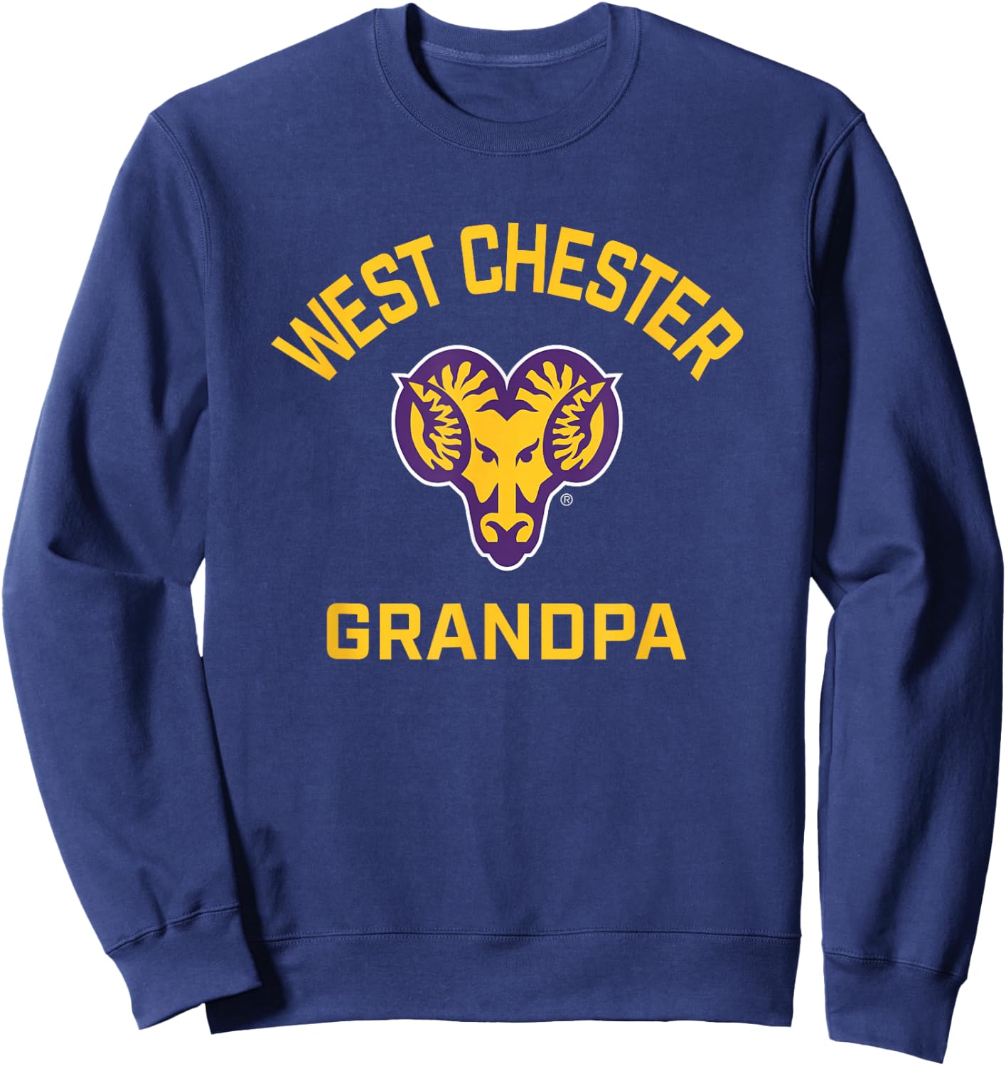 West Chester University Golden Rams Arched Grandpa Sweatshirt - Sweatshirt | Navy