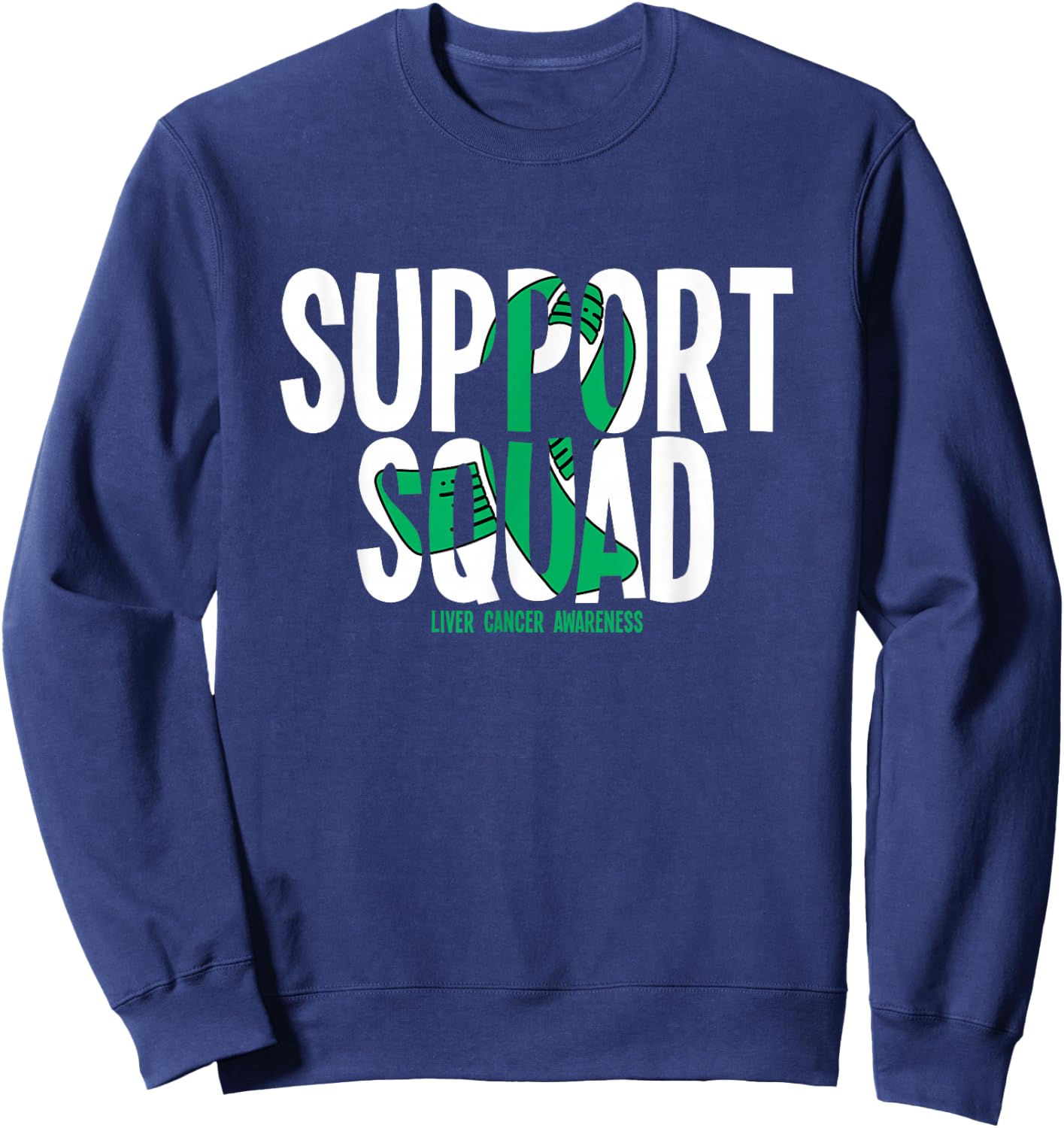Support Squad Liver Cancer Awareness Sweatshirt - Sweatshirt | Navy