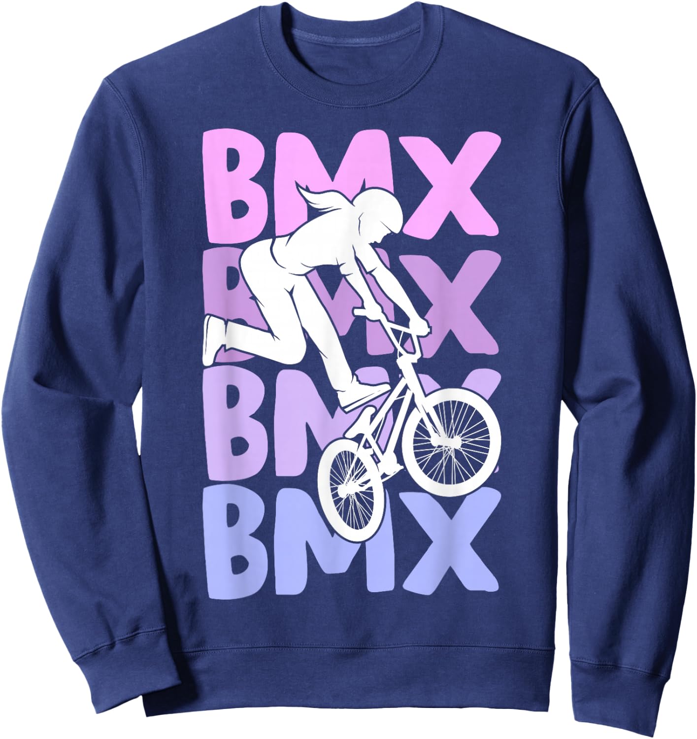 BMX Girls' Bike Stunt Children Sweatshirt - Sweatshirt | Navy