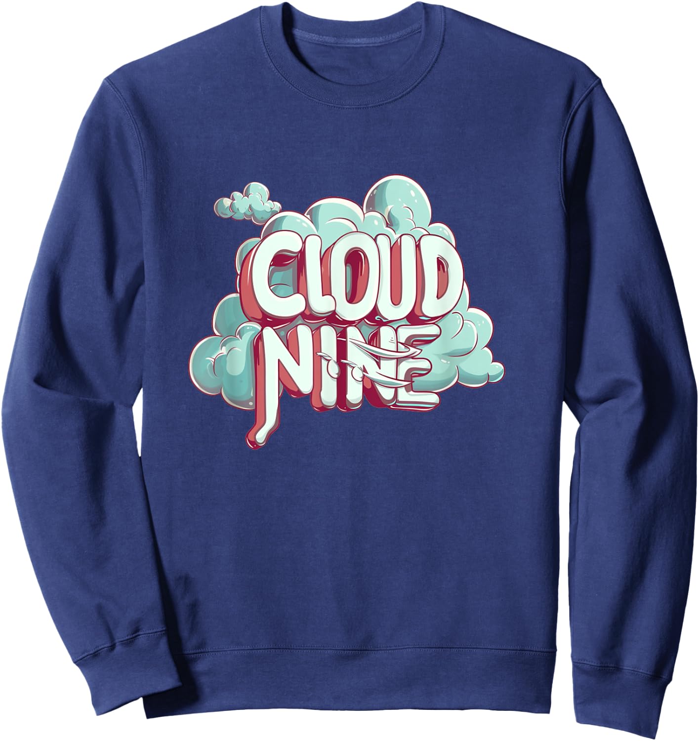 Happy on cloud nine Statement for Boys and Girls Sweatshirt - Sweatshirt | Navy