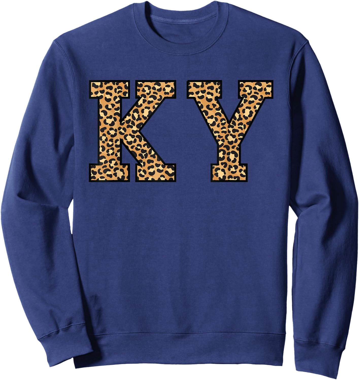 KY Leopard Pattern Kentucky Sweatshirt - Sweatshirt | Navy